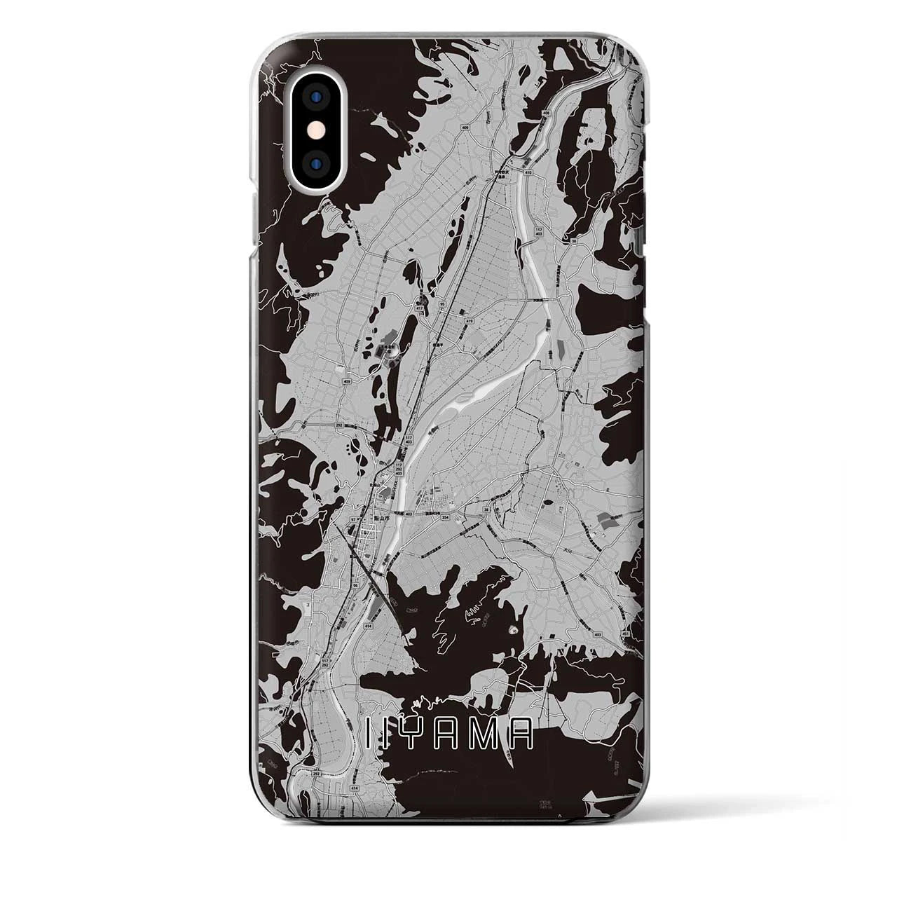 【飯山(長野県)】地図柄iPhoneケース(クリアタイプ)