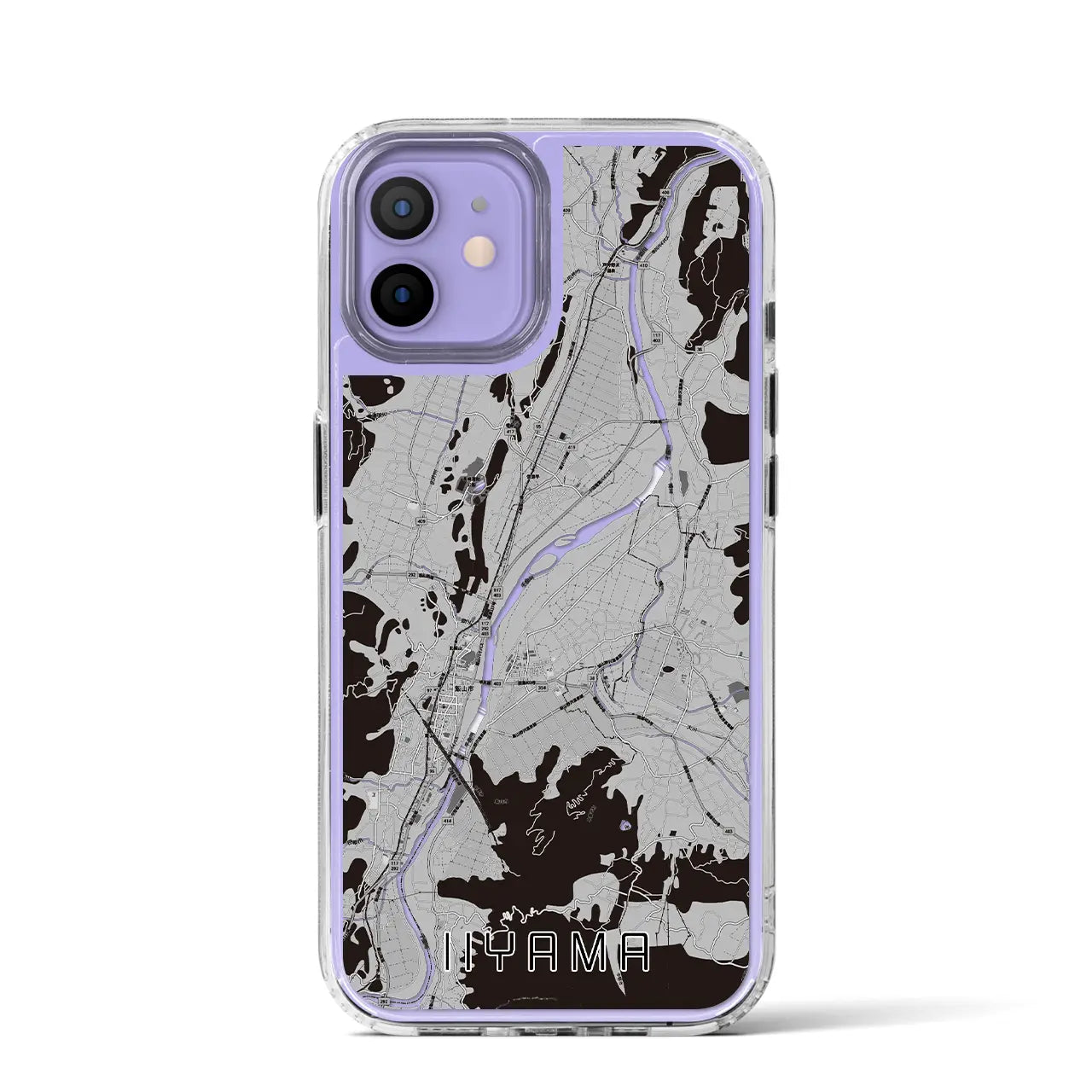 【飯山(長野県)】地図柄iPhoneケース(MagSafeタイプ)