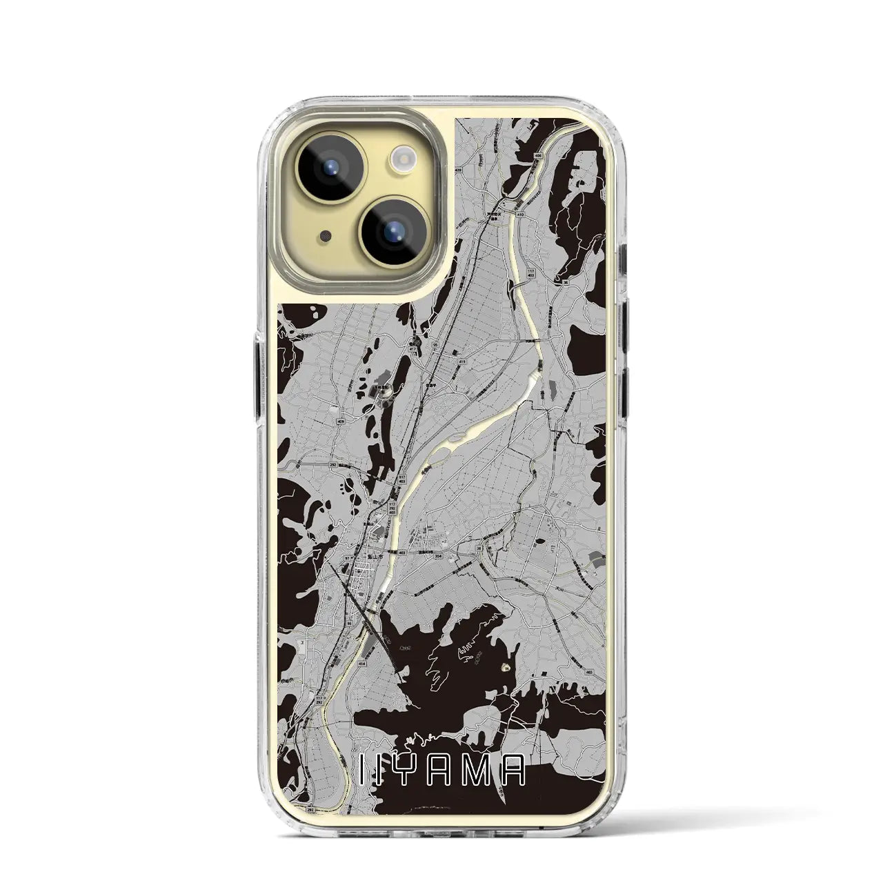 【飯山(長野県)】地図柄iPhoneケース(MagSafeタイプ)