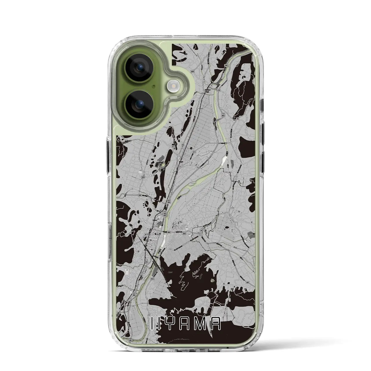 【飯山(長野県)】地図柄iPhoneケース(MagSafeタイプ)