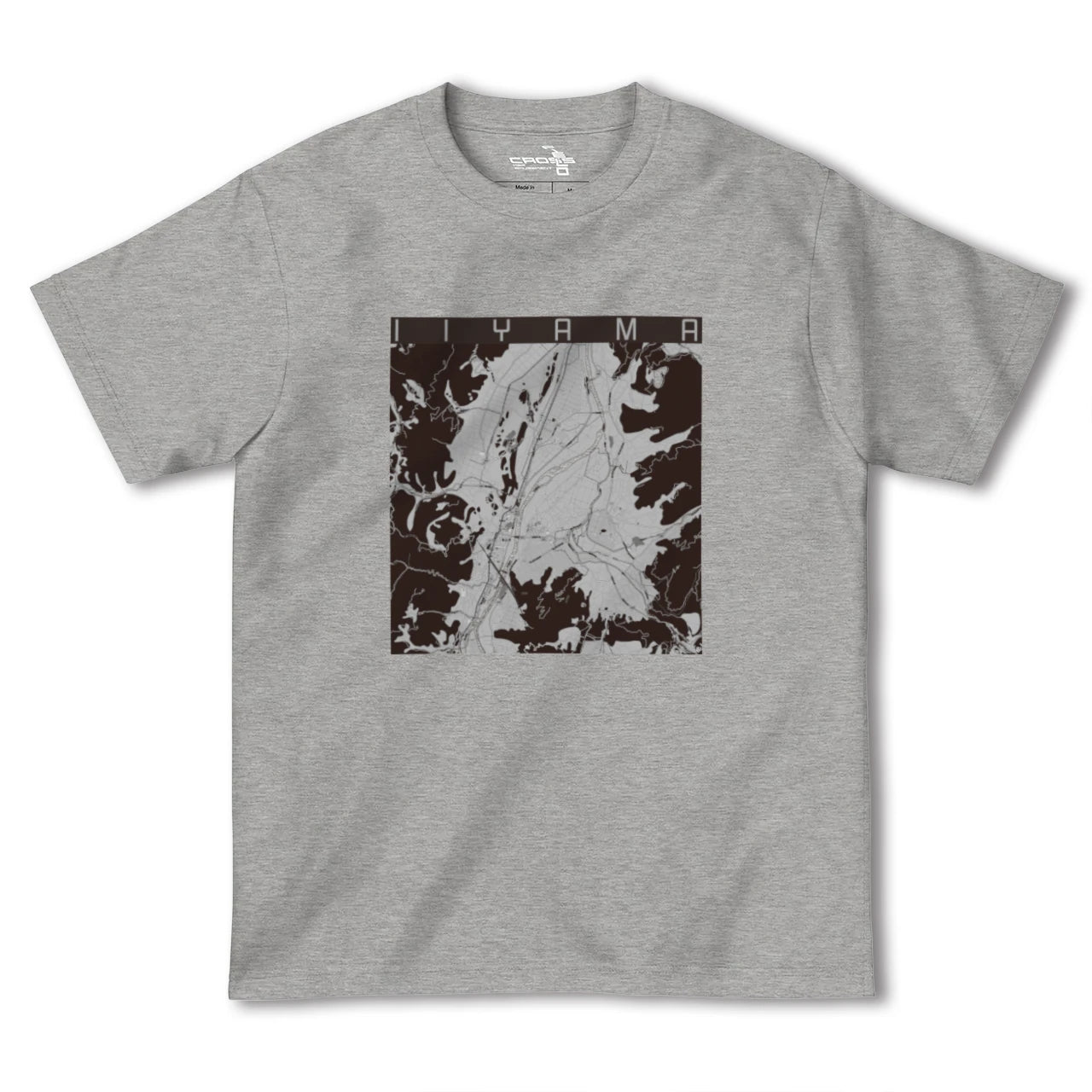 【飯山(長野県)】地図柄ヘビーウェイトTシャツ