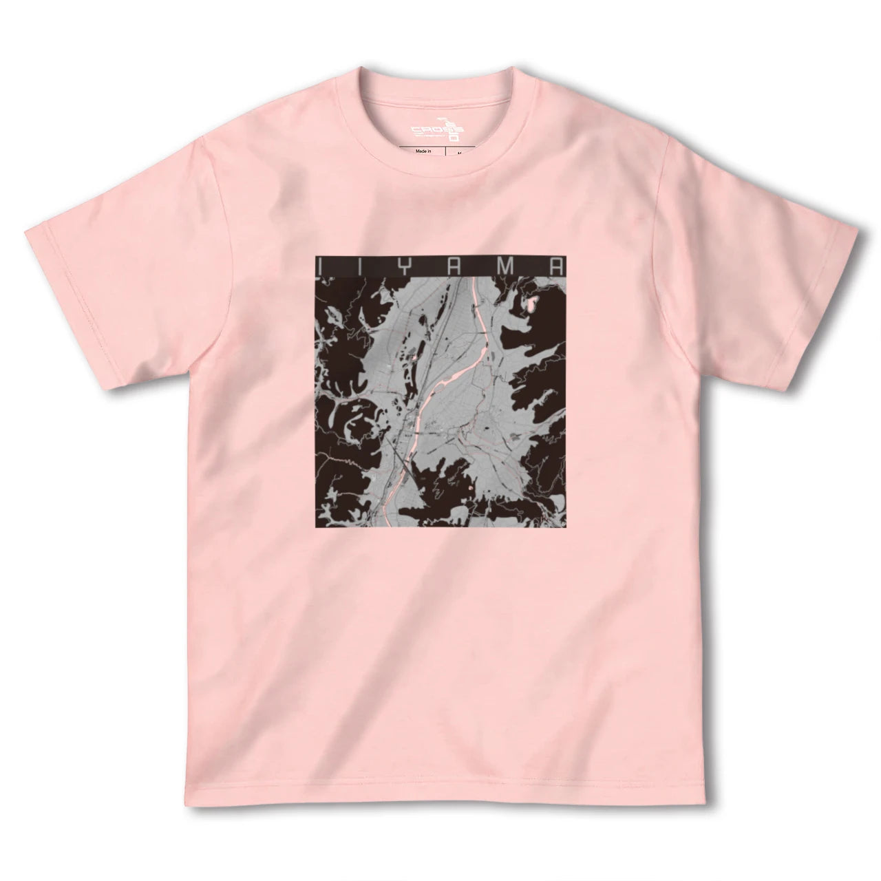 【飯山(長野県)】地図柄ヘビーウェイトTシャツ