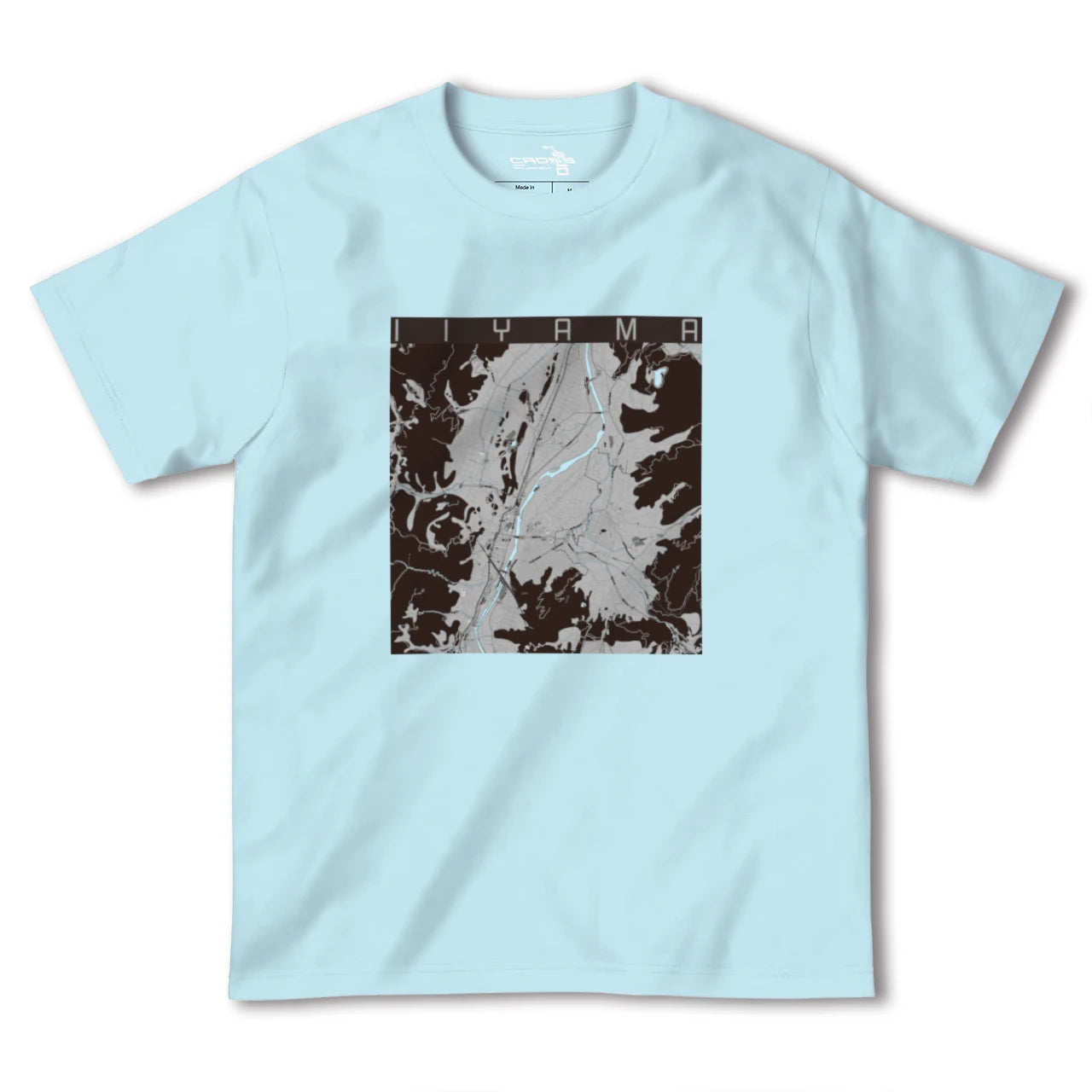 【飯山(長野県)】地図柄ヘビーウェイトTシャツ