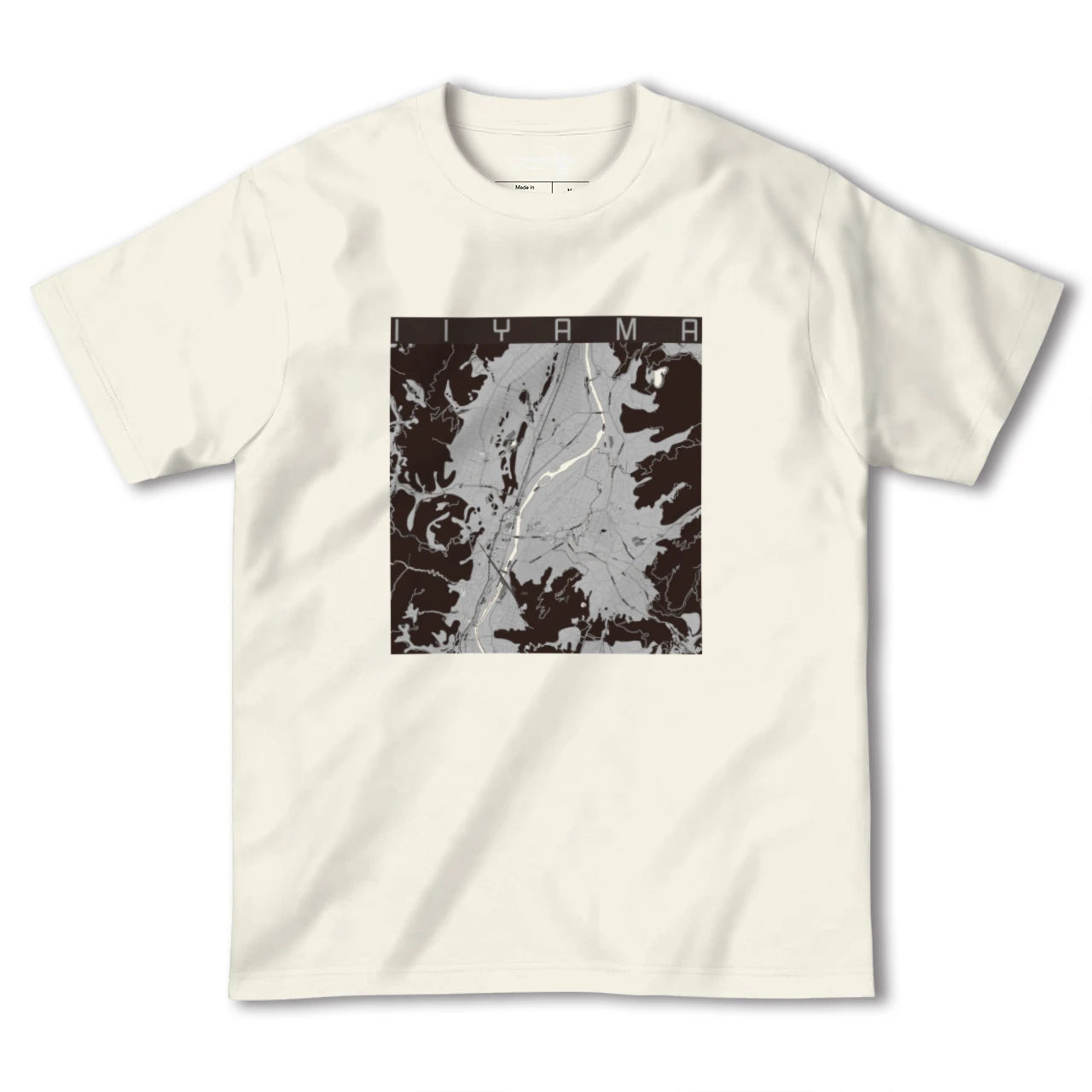 【飯山(長野県)】地図柄ヘビーウェイトTシャツ