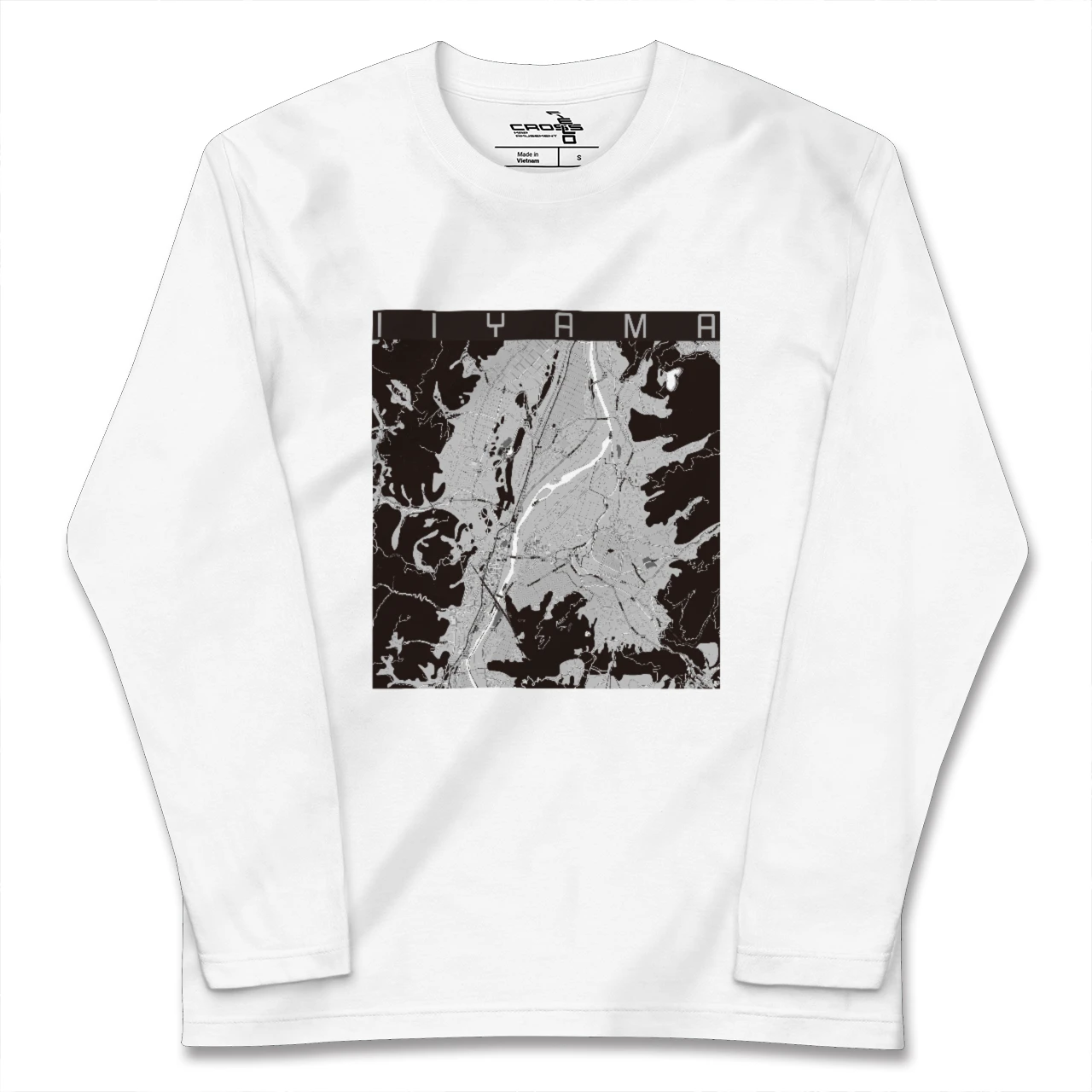 【飯山(長野県)】地図柄ロングスリーブTシャツ