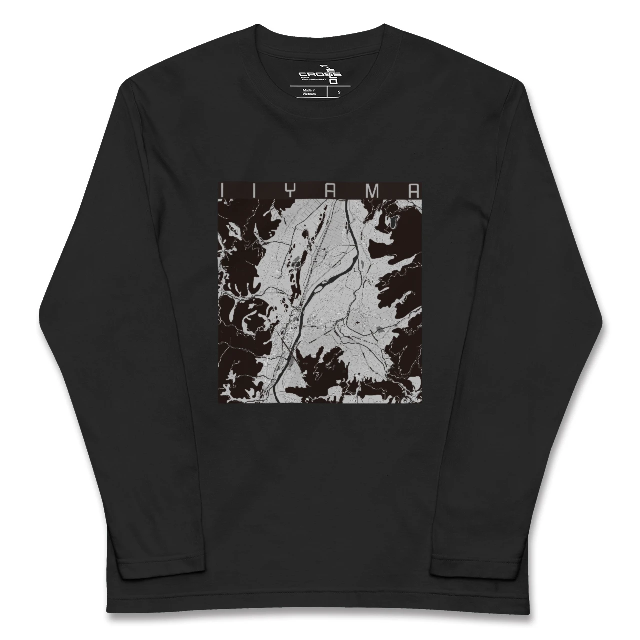 【飯山(長野県)】地図柄ロングスリーブTシャツ