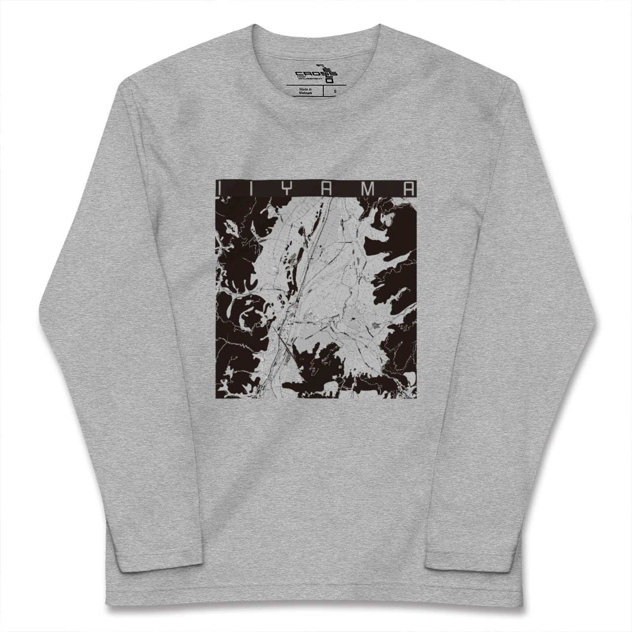 【飯山(長野県)】地図柄ロングスリーブTシャツ