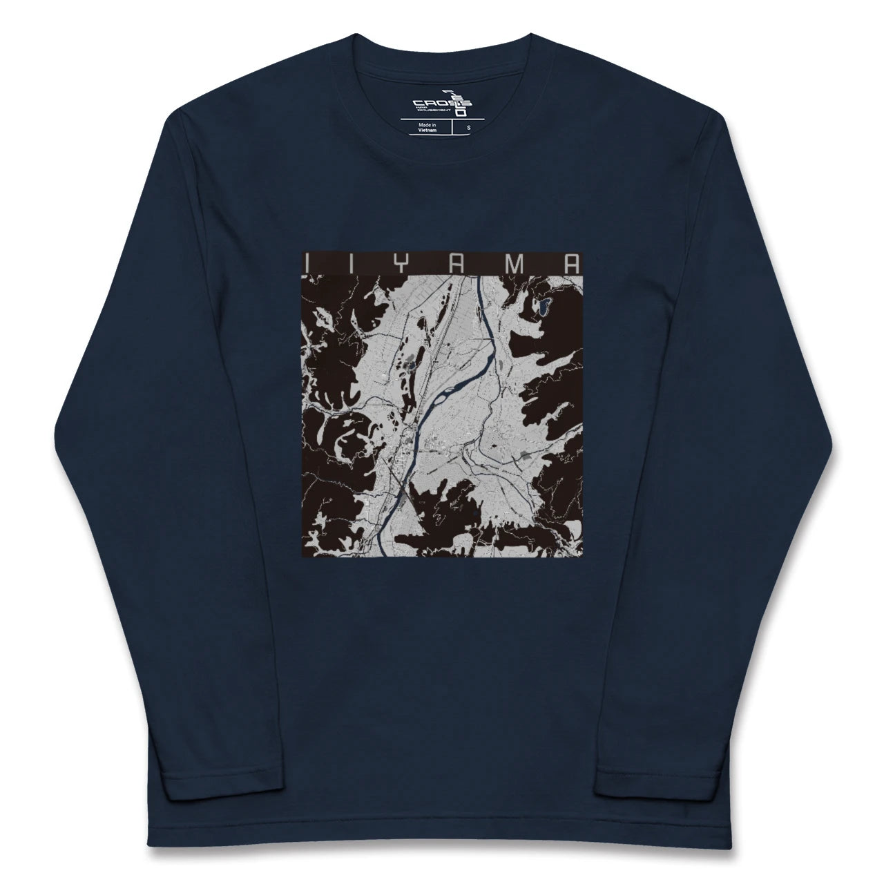 【飯山(長野県)】地図柄ロングスリーブTシャツ