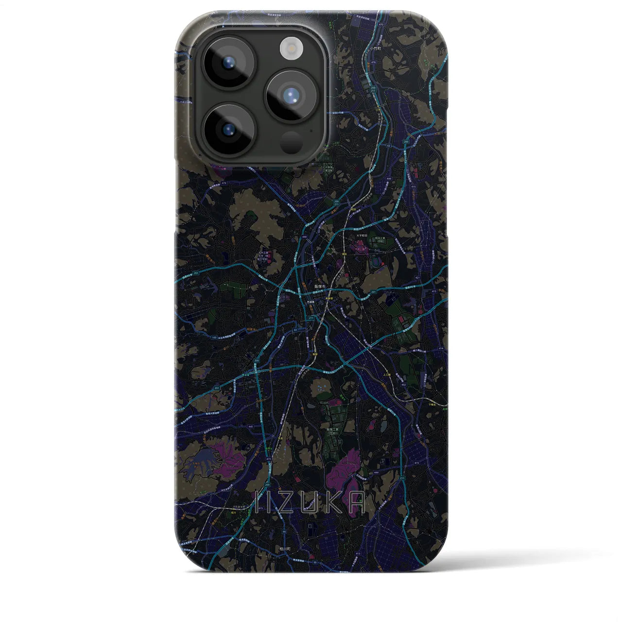 【飯塚(福岡県)】地図柄iPhoneケース(バックカバータイプ)