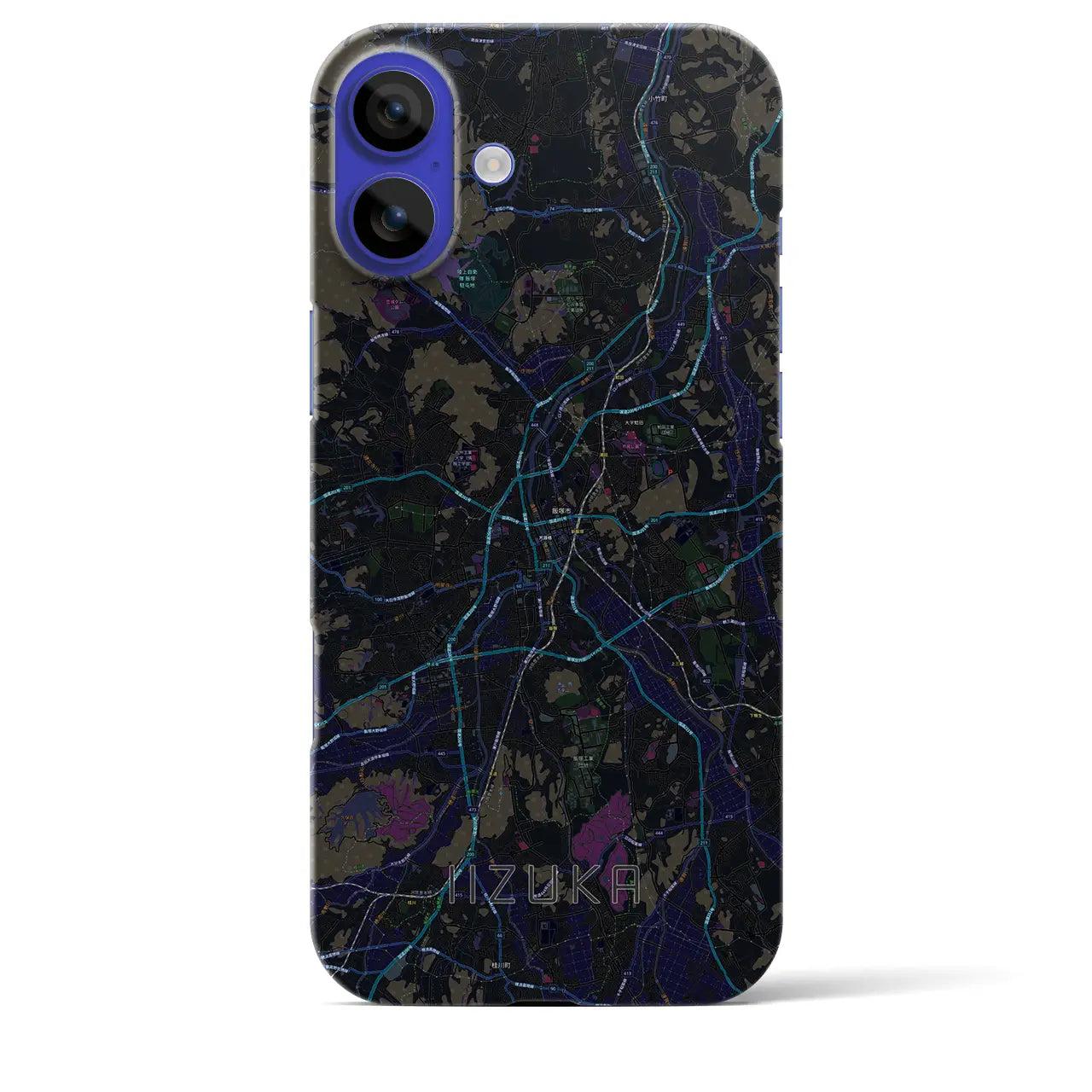 【飯塚(福岡県)】地図柄iPhoneケース(バックカバータイプ)