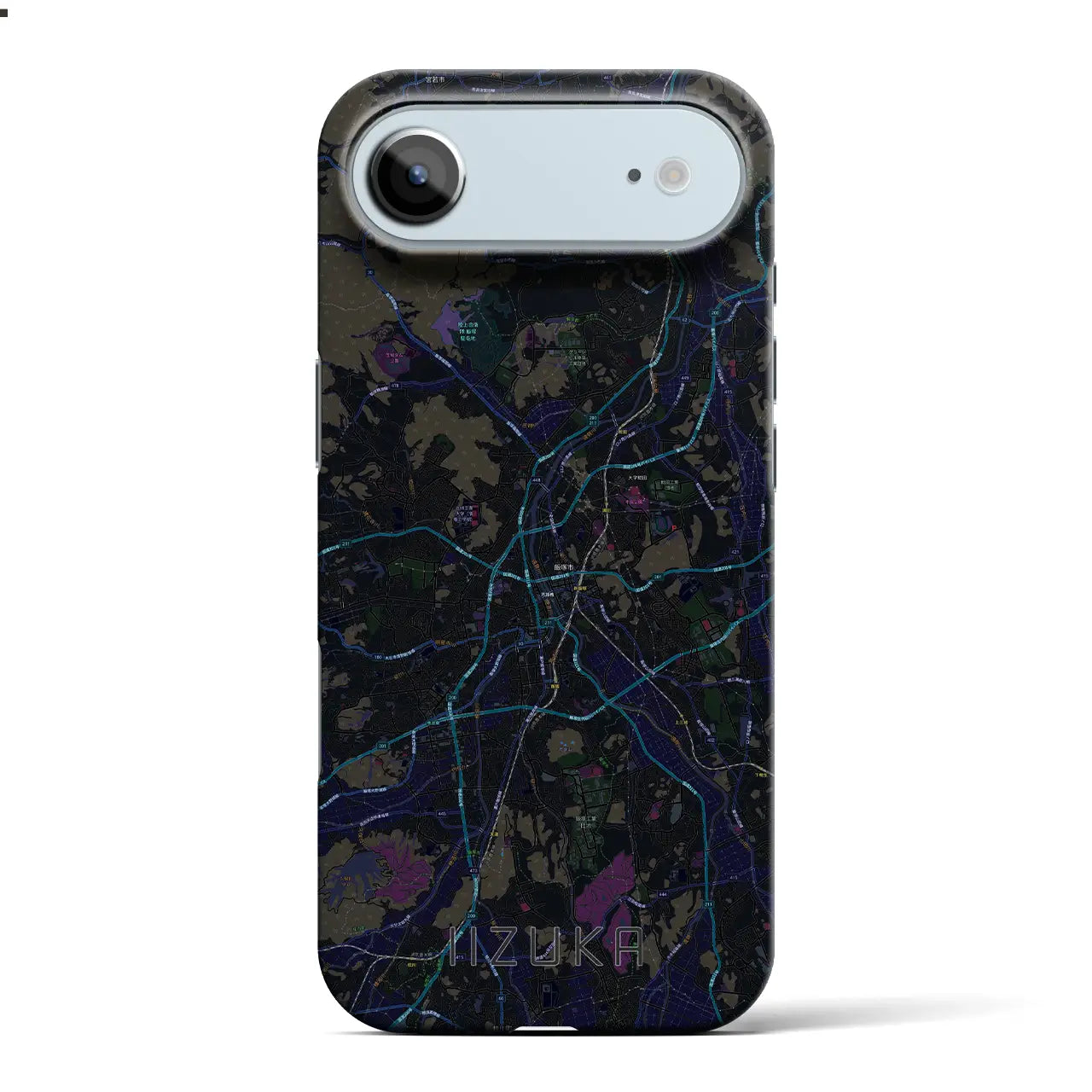 【飯塚(福岡県)】地図柄iPhoneケース(バックカバータイプ)