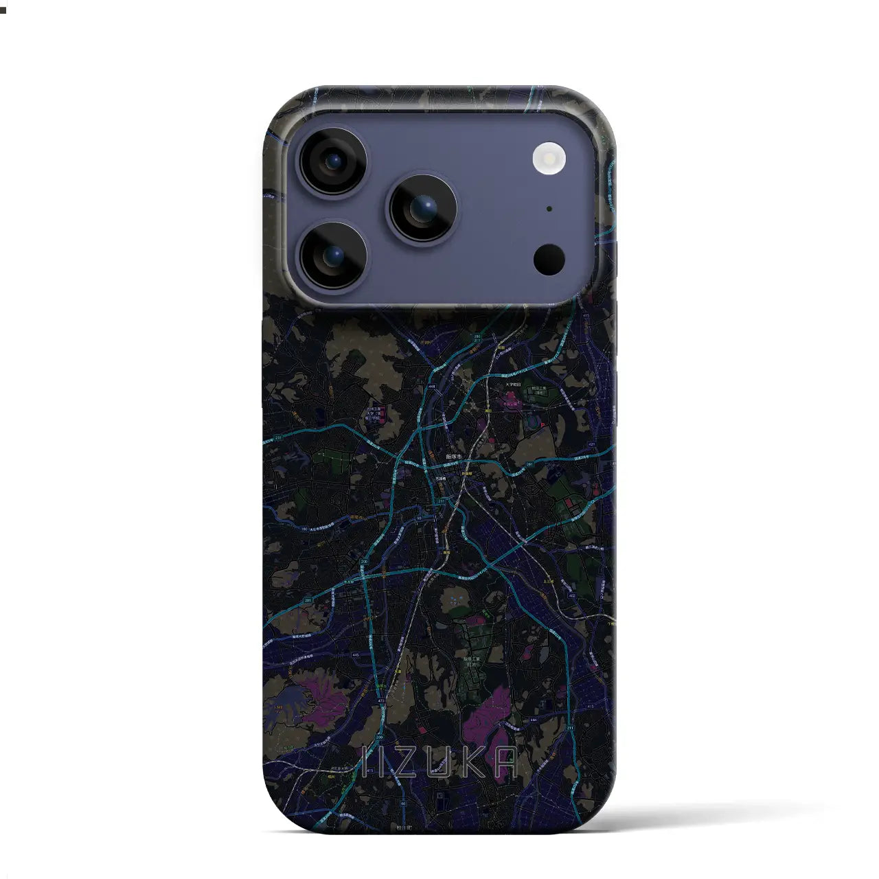 【飯塚(福岡県)】地図柄iPhoneケース(バックカバータイプ)