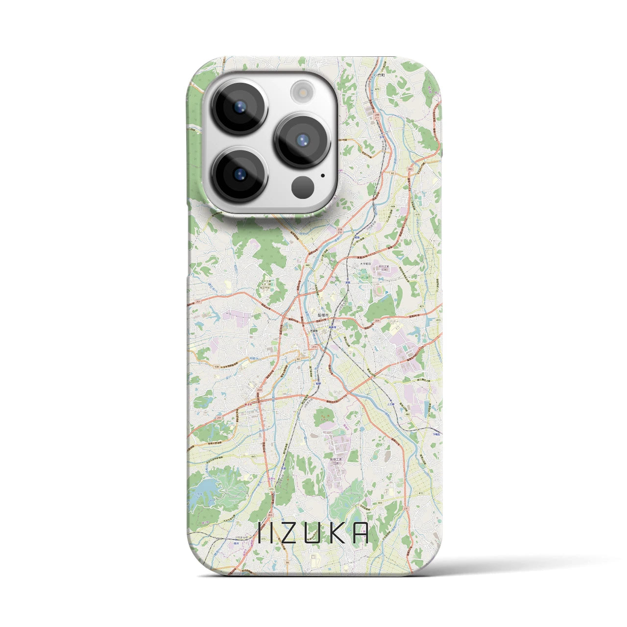 【飯塚(福岡県)】地図柄iPhoneケース(バックカバータイプ)