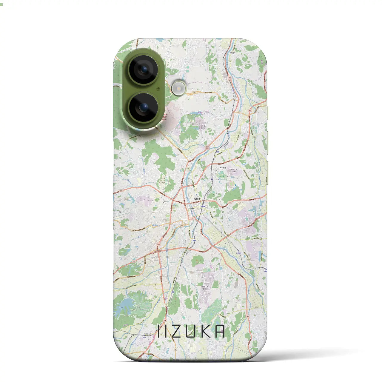 【飯塚(福岡県)】地図柄iPhoneケース(バックカバータイプ)ナチュラル・iPhone 17 Pro Max 用