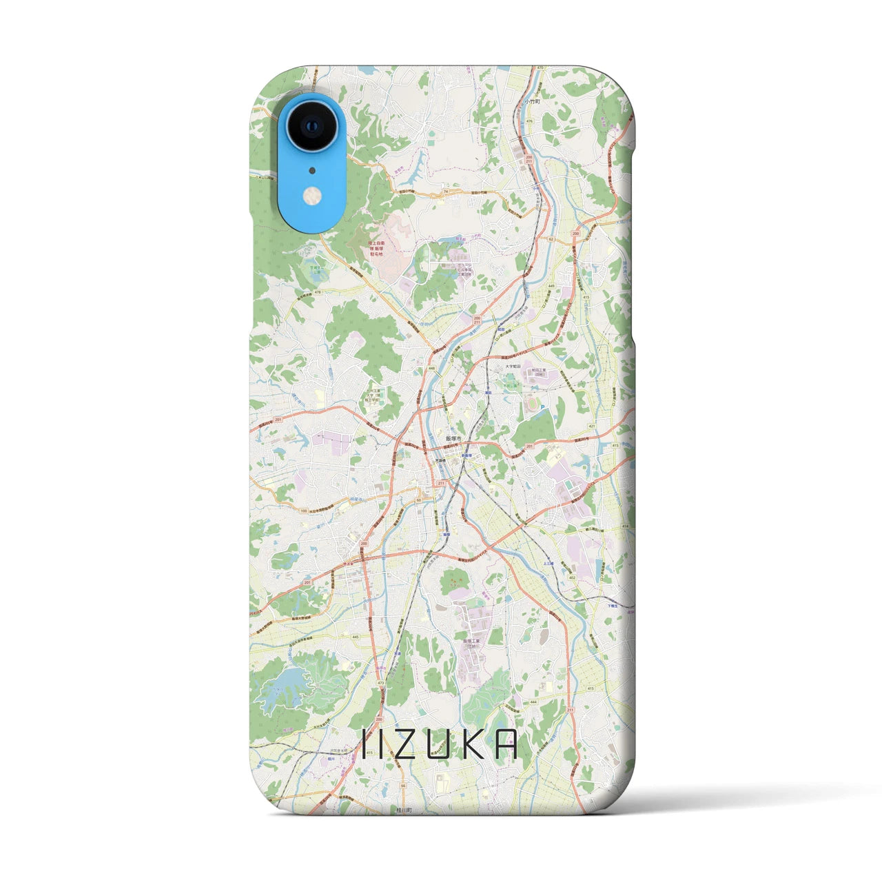 【飯塚(福岡県)】地図柄iPhoneケース(バックカバータイプ)