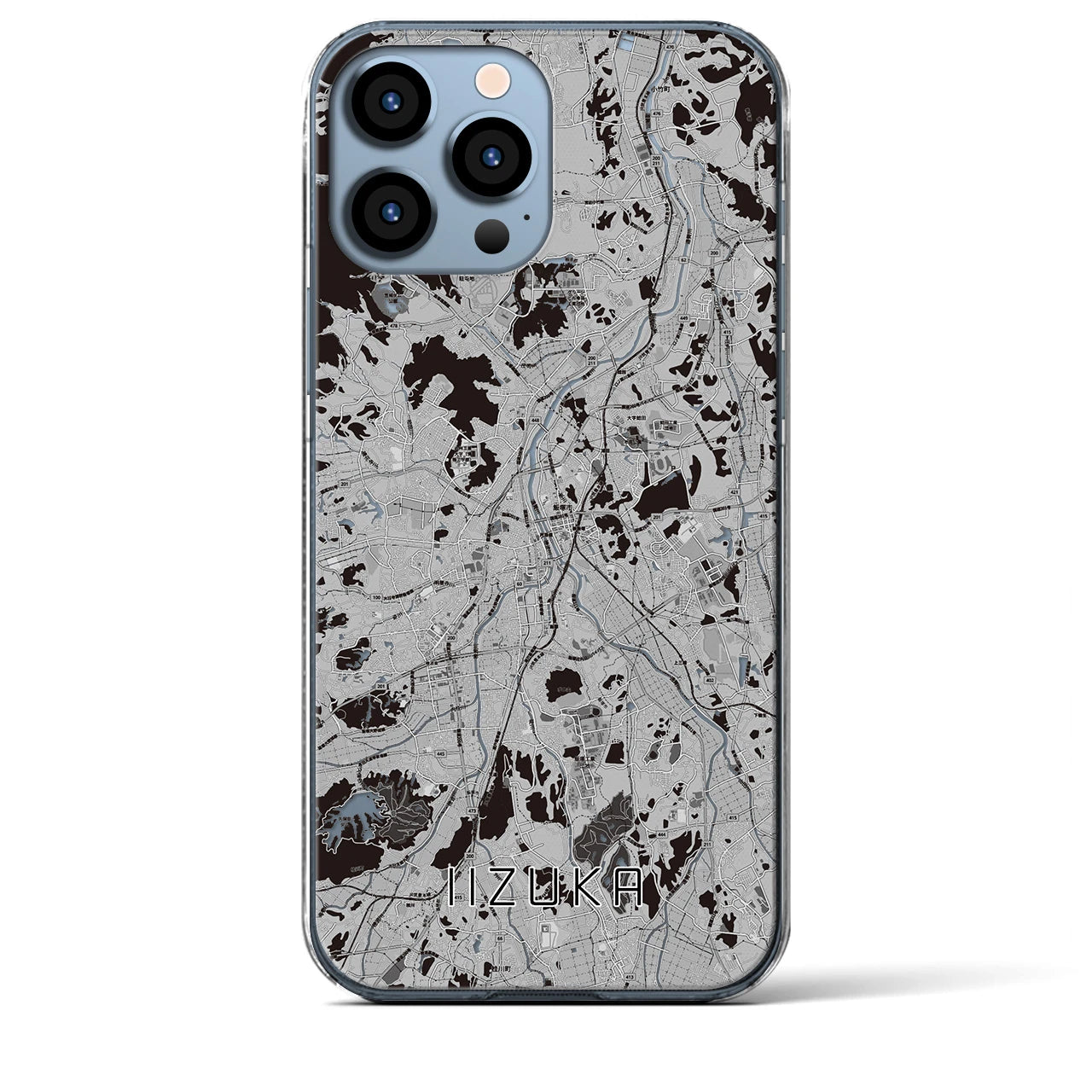 【飯塚(福岡県)】地図柄iPhoneケース(クリアタイプ)