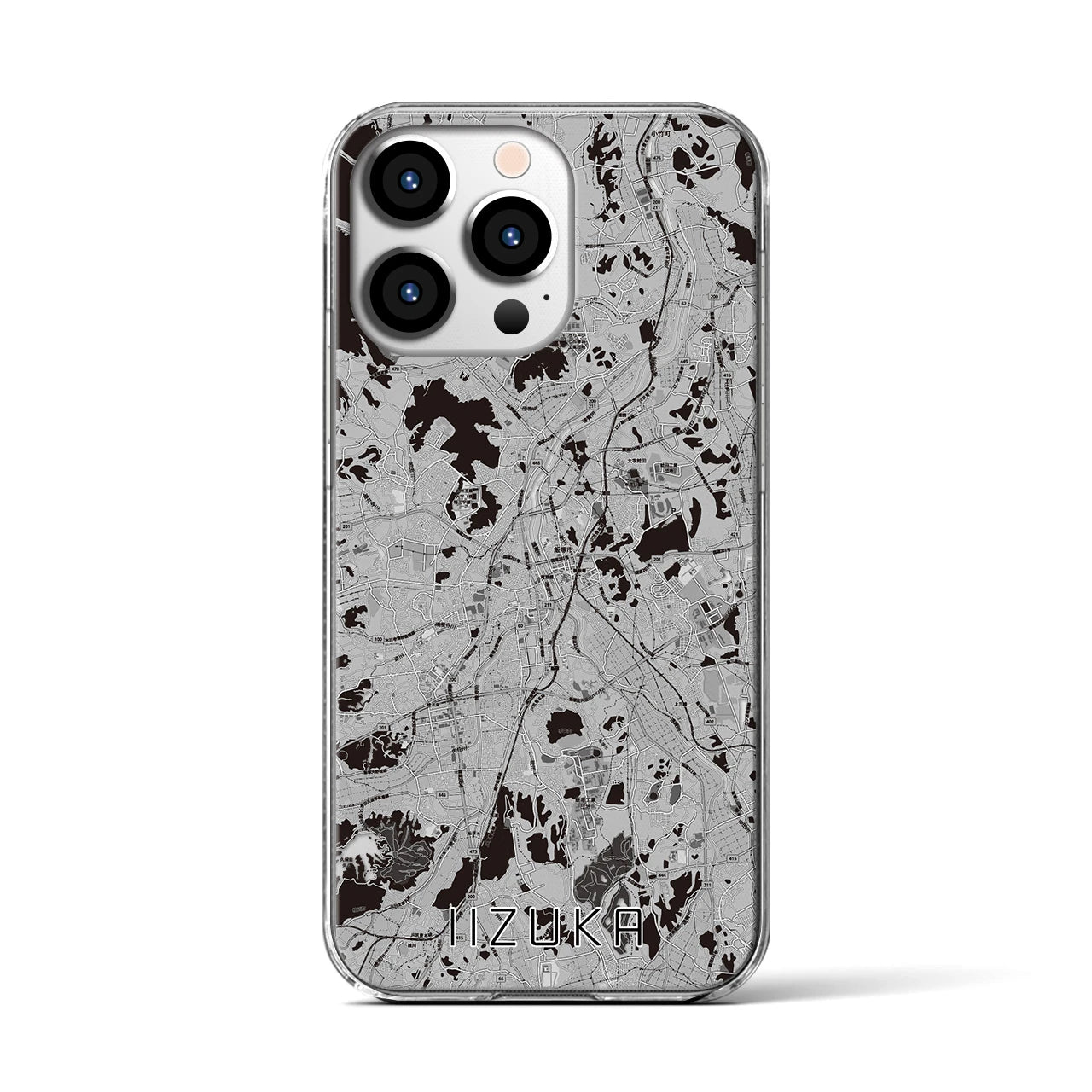 【飯塚(福岡県)】地図柄iPhoneケース(クリアタイプ)