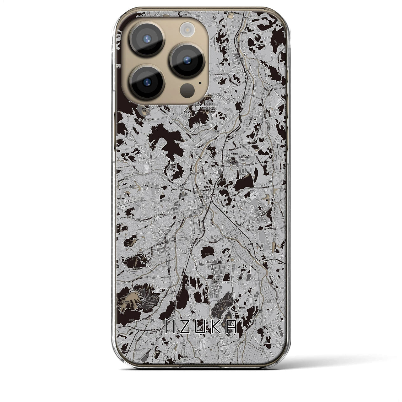 【飯塚(福岡県)】地図柄iPhoneケース(クリアタイプ)