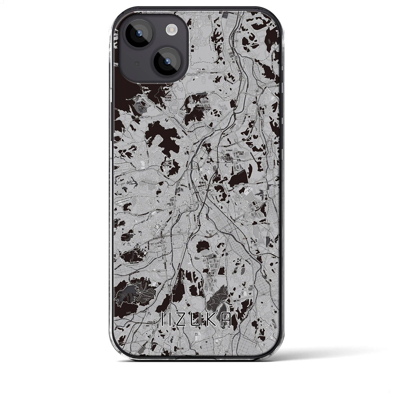 【飯塚(福岡県)】地図柄iPhoneケース(クリアタイプ)