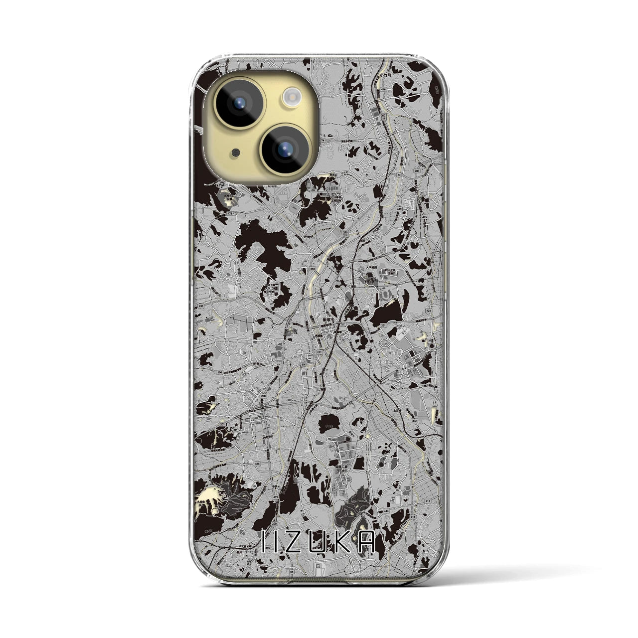 【飯塚(福岡県)】地図柄iPhoneケース(クリアタイプ)