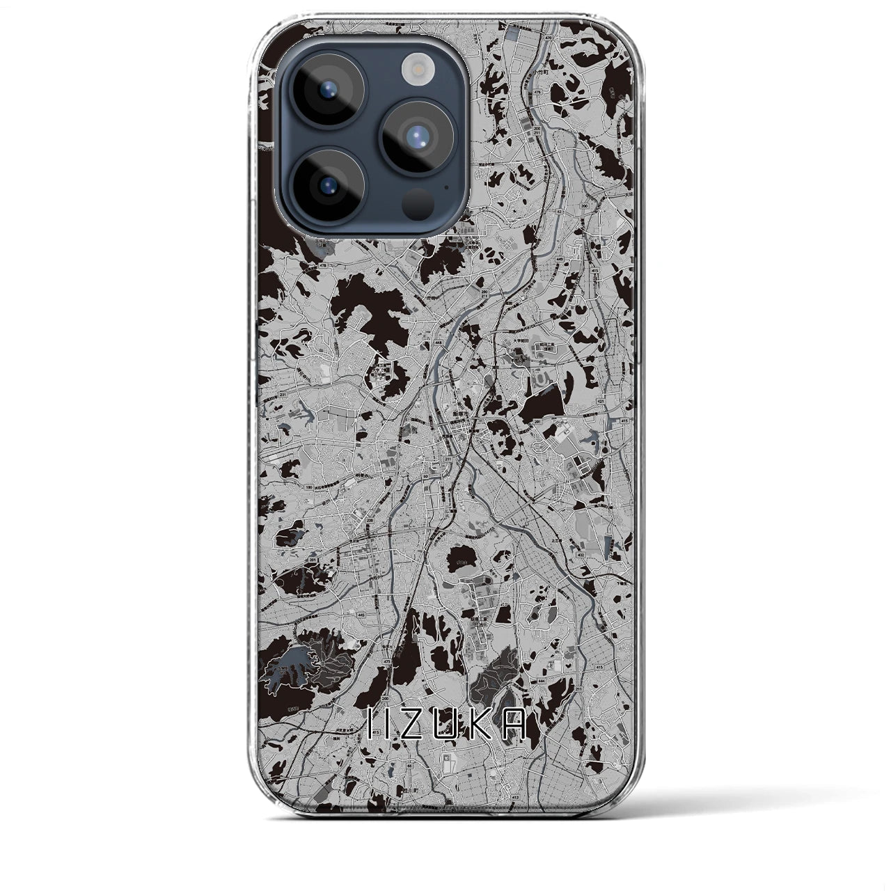 【飯塚(福岡県)】地図柄iPhoneケース(クリアタイプ)