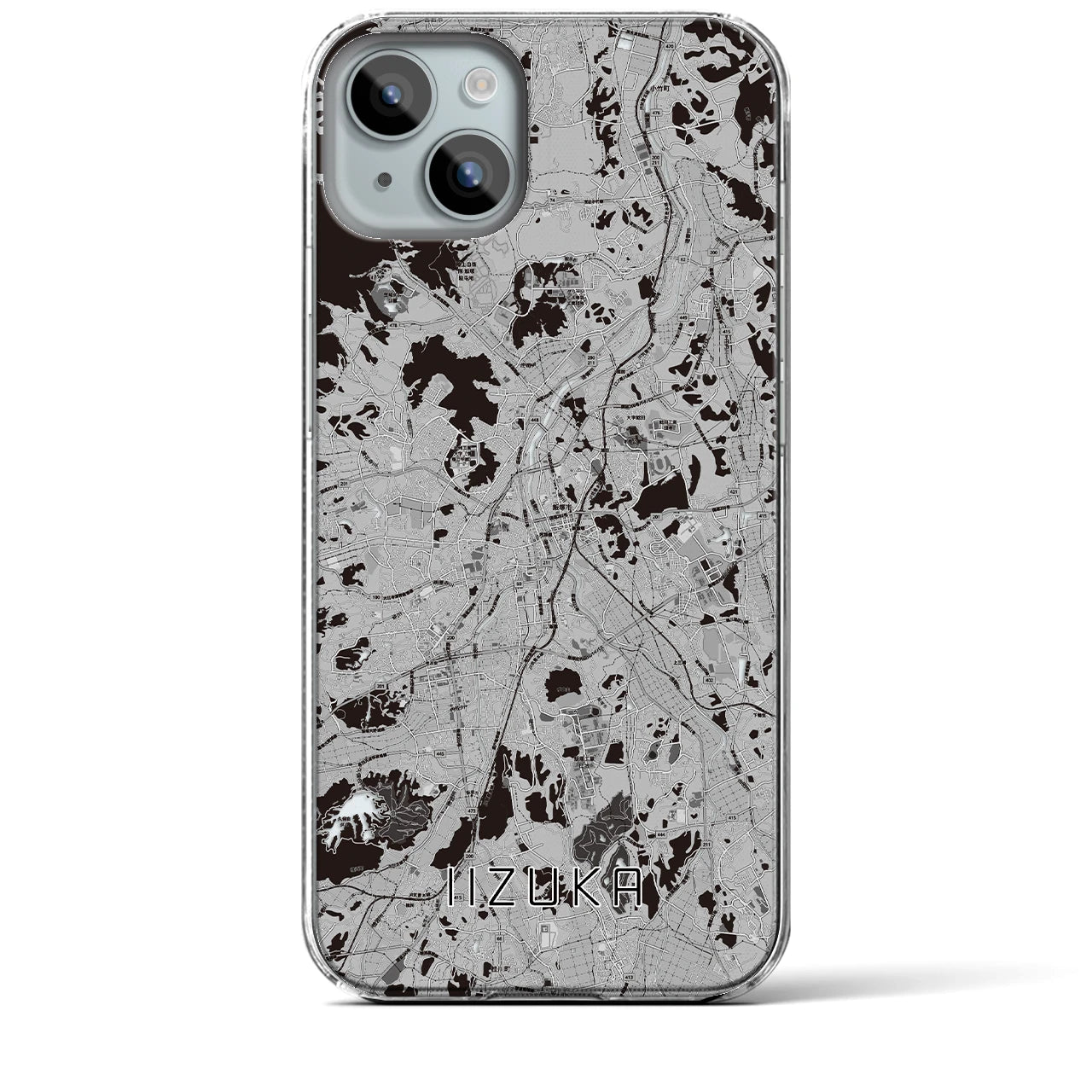 【飯塚(福岡県)】地図柄iPhoneケース(クリアタイプ)