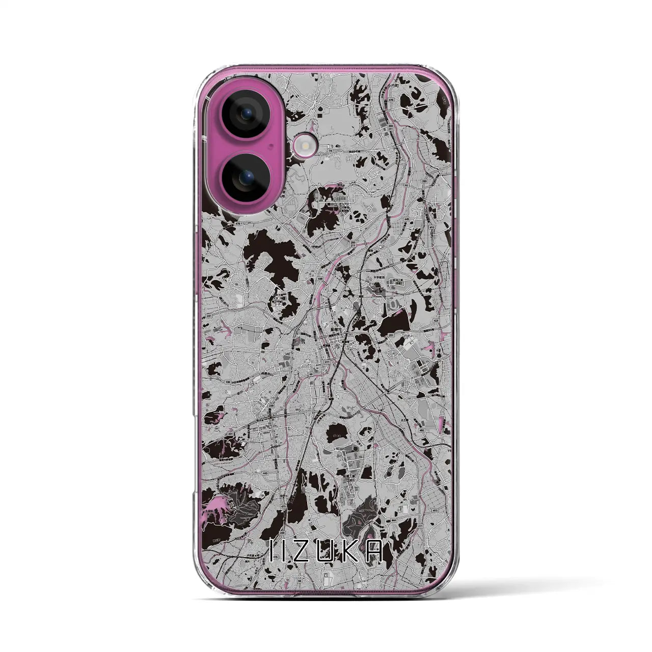 【飯塚(福岡県)】地図柄iPhoneケース(クリアタイプ)