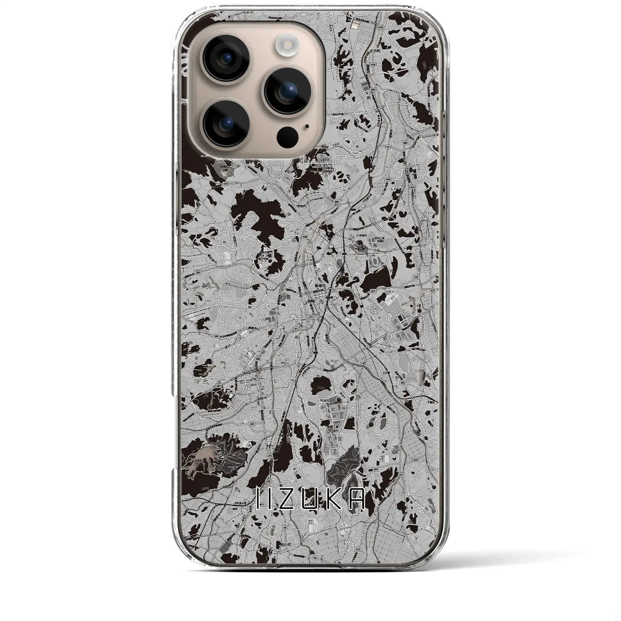 【飯塚(福岡県)】地図柄iPhoneケース(クリアタイプ)