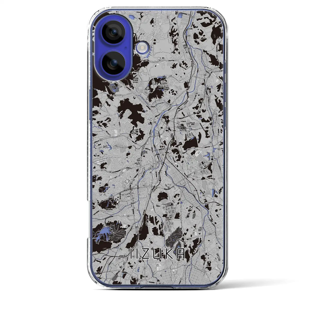 【飯塚(福岡県)】地図柄iPhoneケース(クリアタイプ)