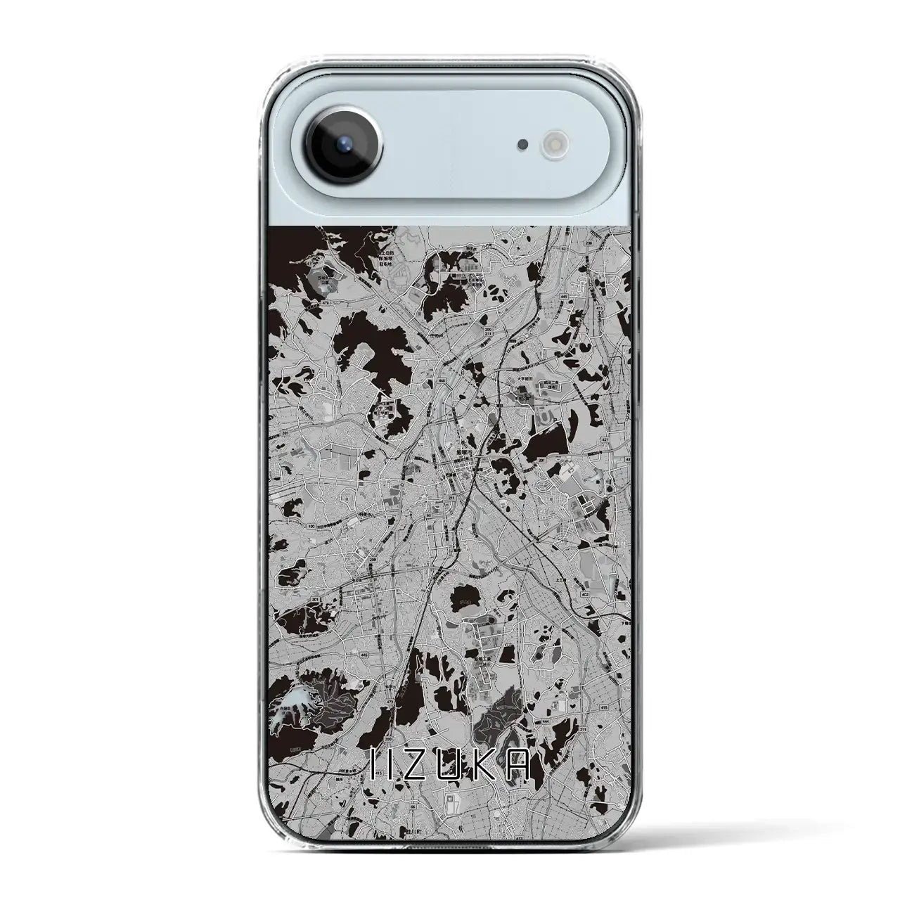 【飯塚(福岡県)】地図柄iPhoneケース(クリアタイプ)モノトーン・iPhone 17 Pro Max 用