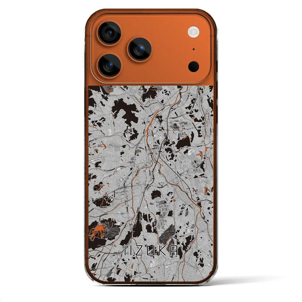 【飯塚(福岡県)】地図柄iPhoneケース(クリアタイプ)