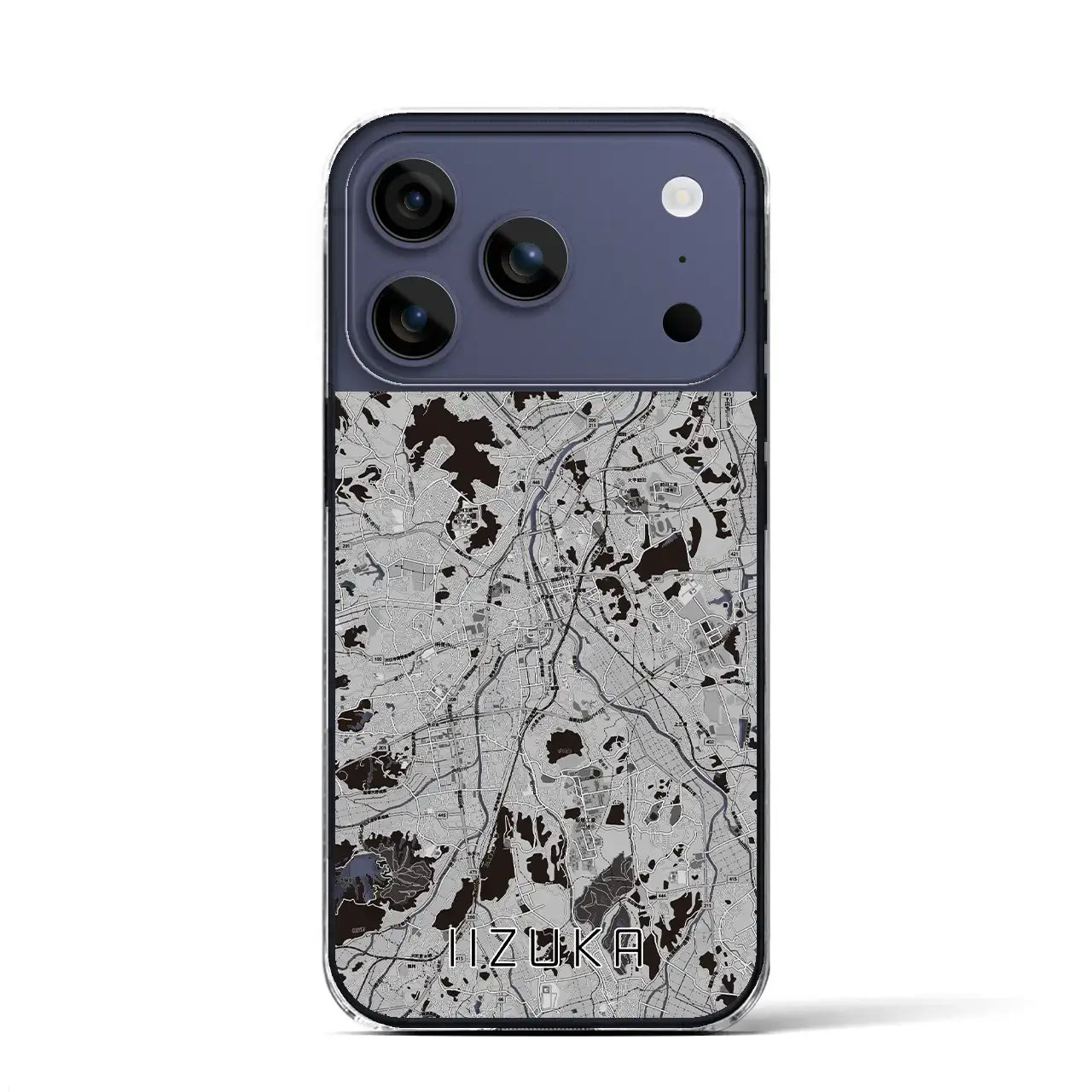 【飯塚(福岡県)】地図柄iPhoneケース(クリアタイプ)