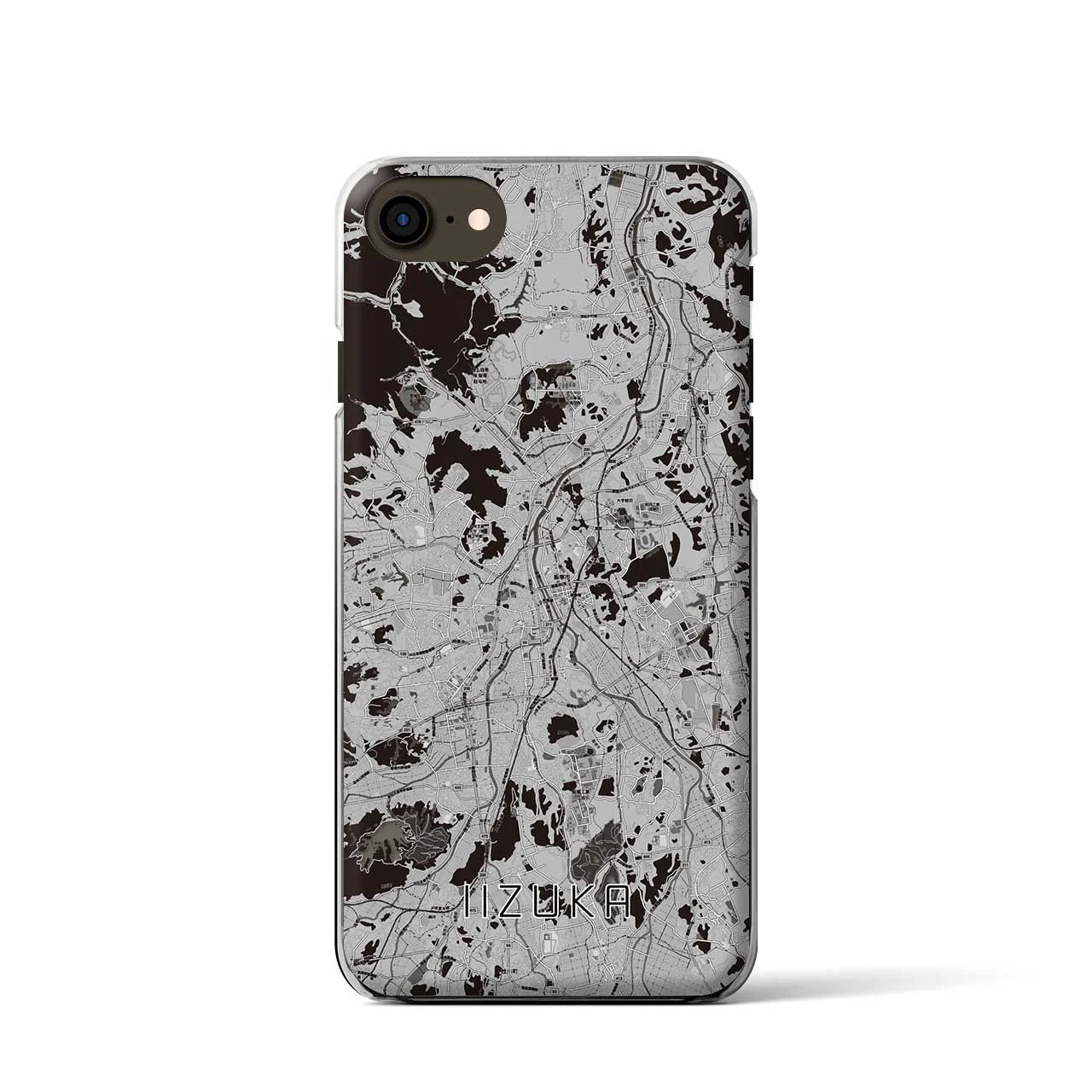 【飯塚(福岡県)】地図柄iPhoneケース(クリアタイプ)