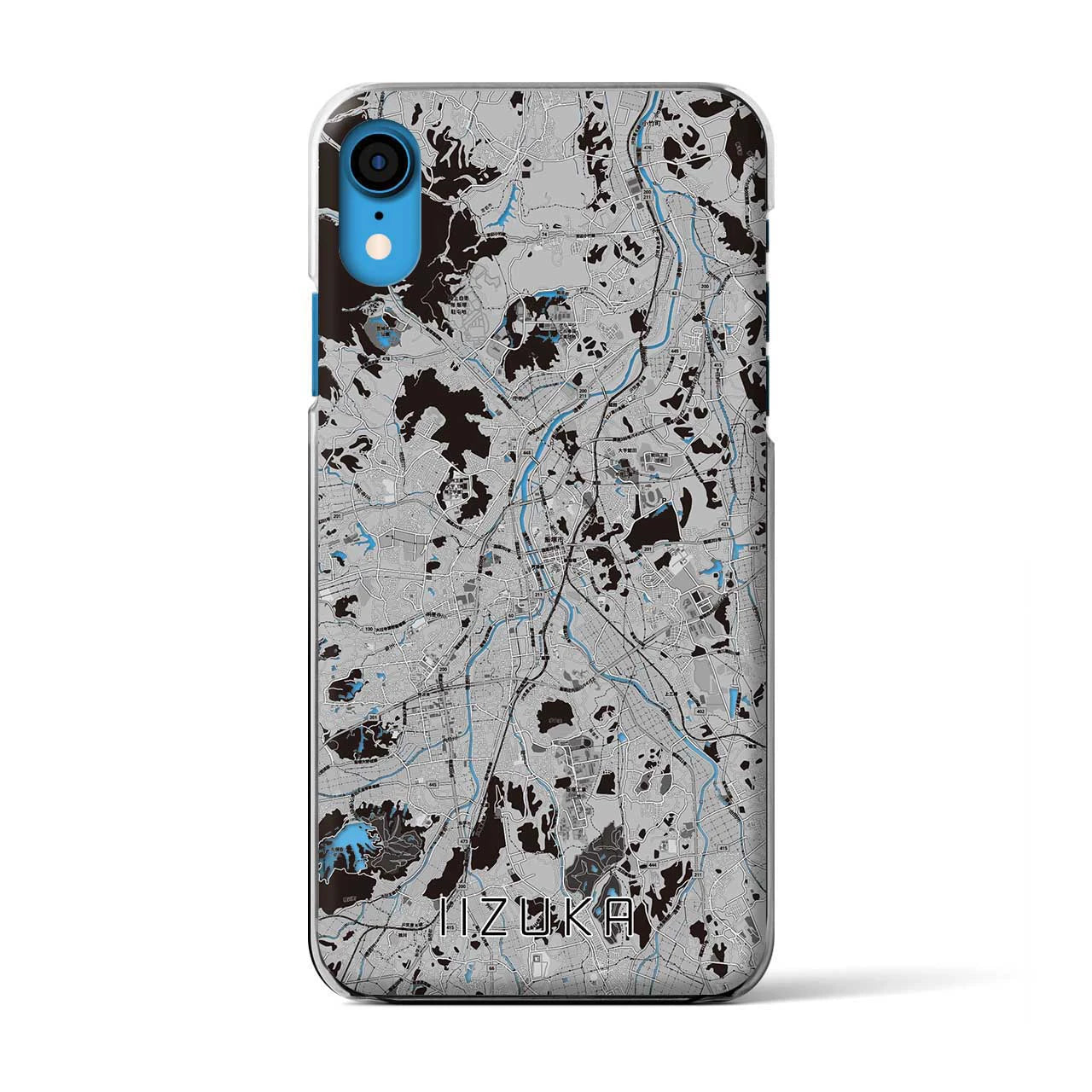 【飯塚(福岡県)】地図柄iPhoneケース(クリアタイプ)