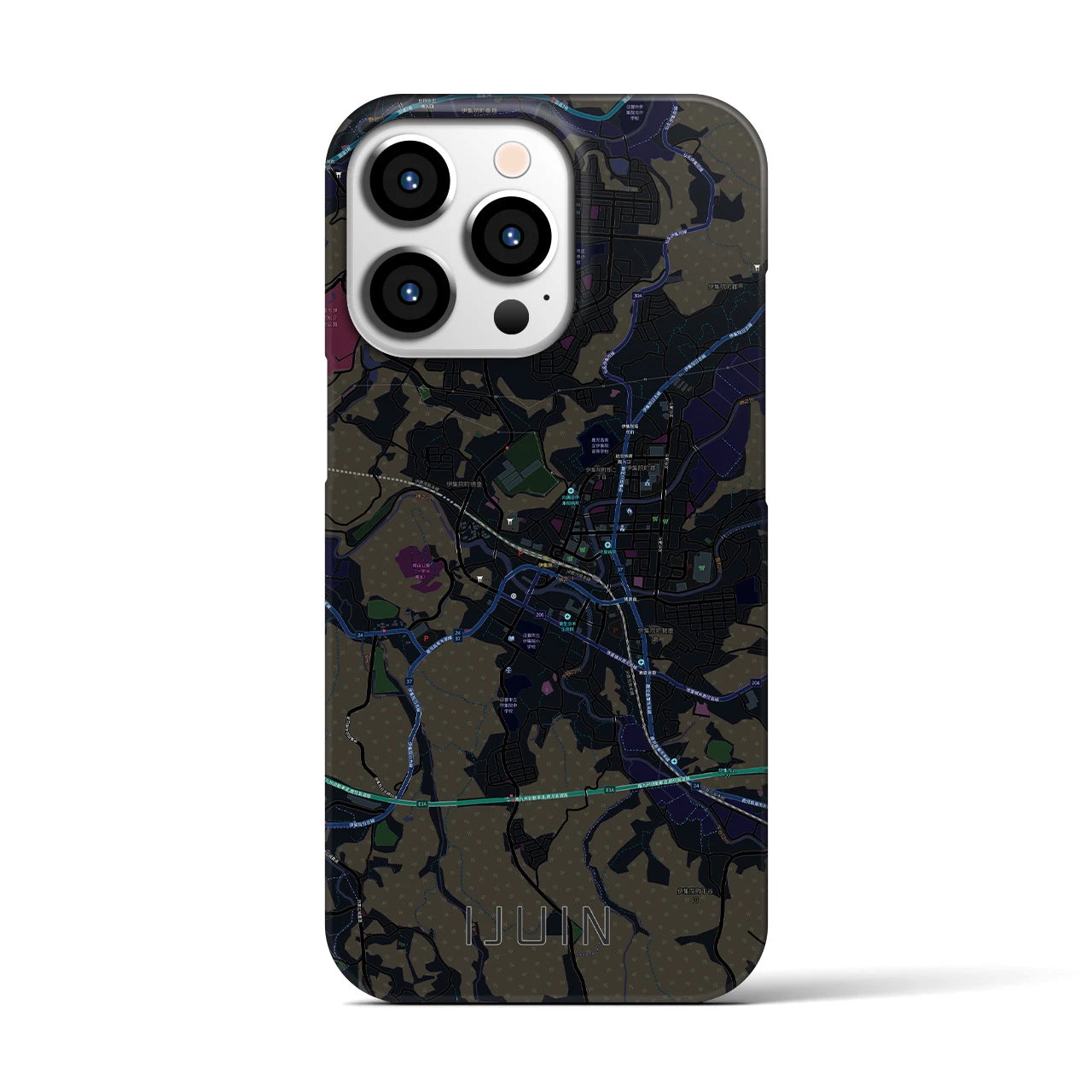 【伊集院(鹿児島県)】地図柄iPhoneケース(バックカバータイプ)