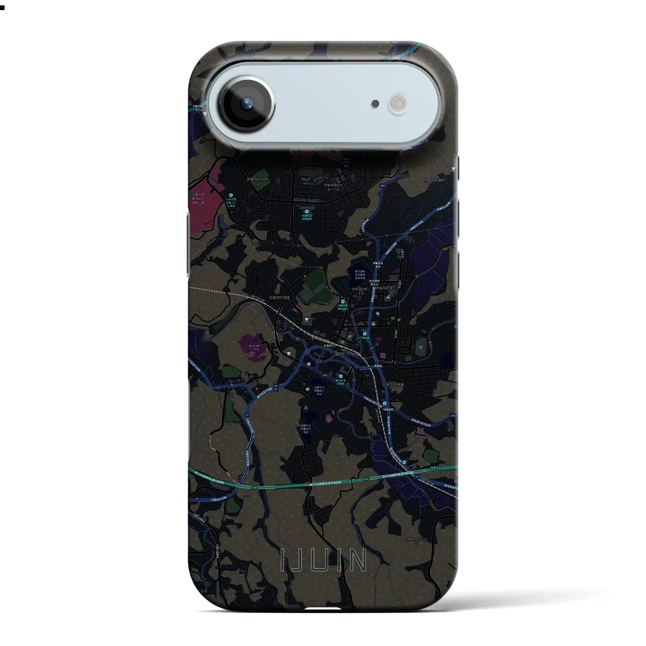 【伊集院(鹿児島県)】地図柄iPhoneケース(バックカバータイプ)