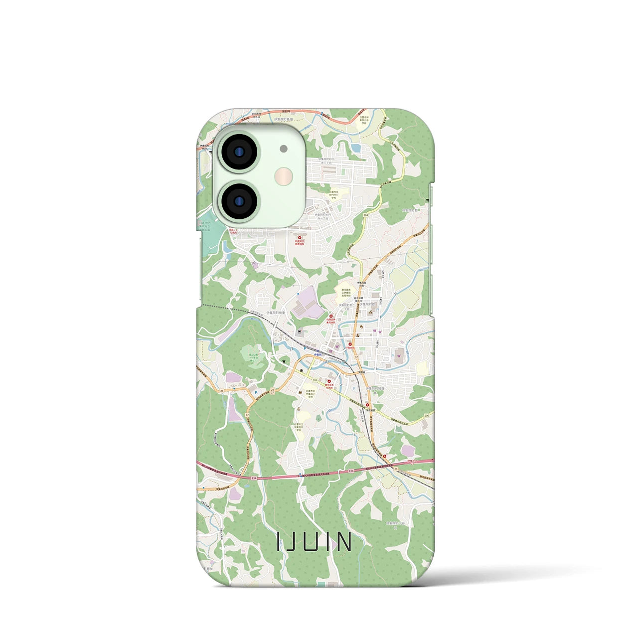 【伊集院(鹿児島県)】地図柄iPhoneケース(バックカバータイプ)