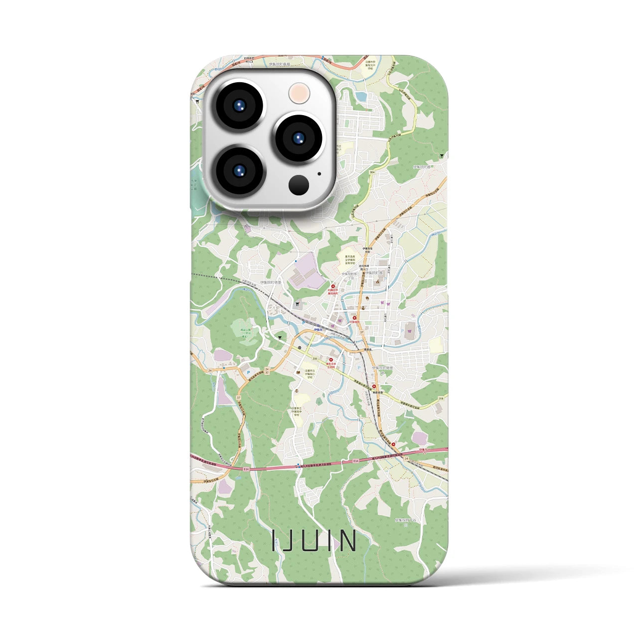 【伊集院(鹿児島県)】地図柄iPhoneケース(バックカバータイプ)
