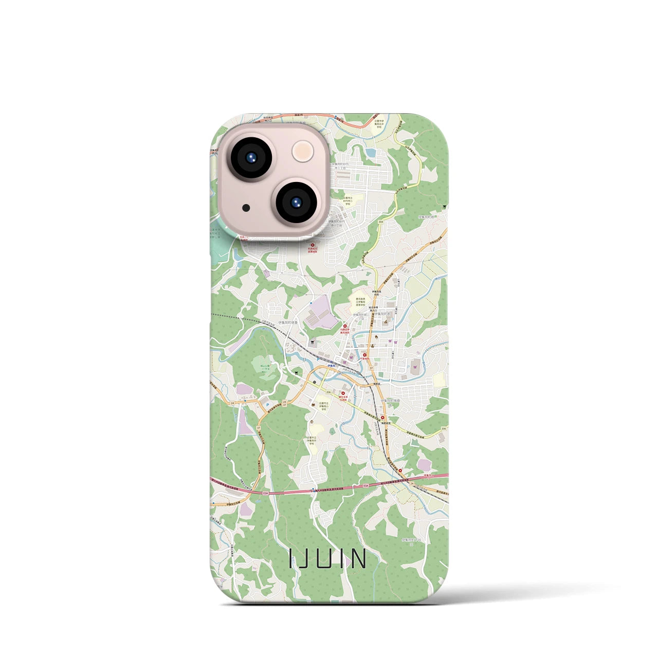 【伊集院(鹿児島県)】地図柄iPhoneケース(バックカバータイプ)