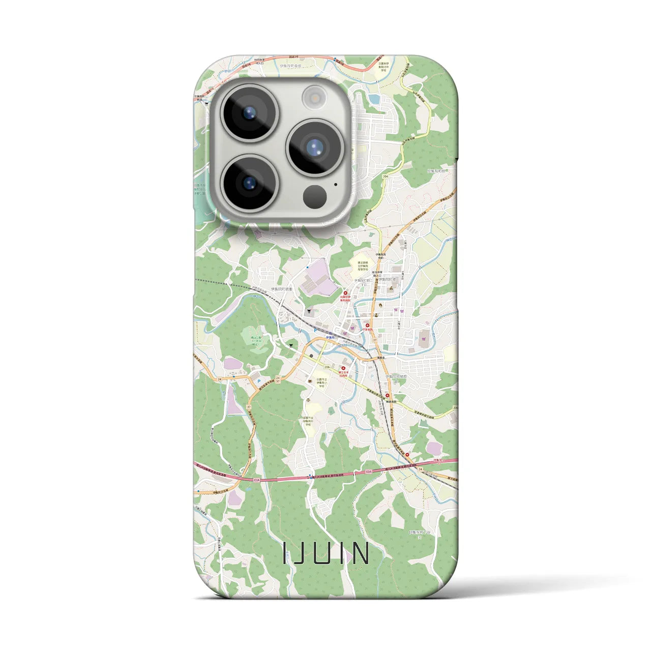 【伊集院(鹿児島県)】地図柄iPhoneケース(バックカバータイプ)