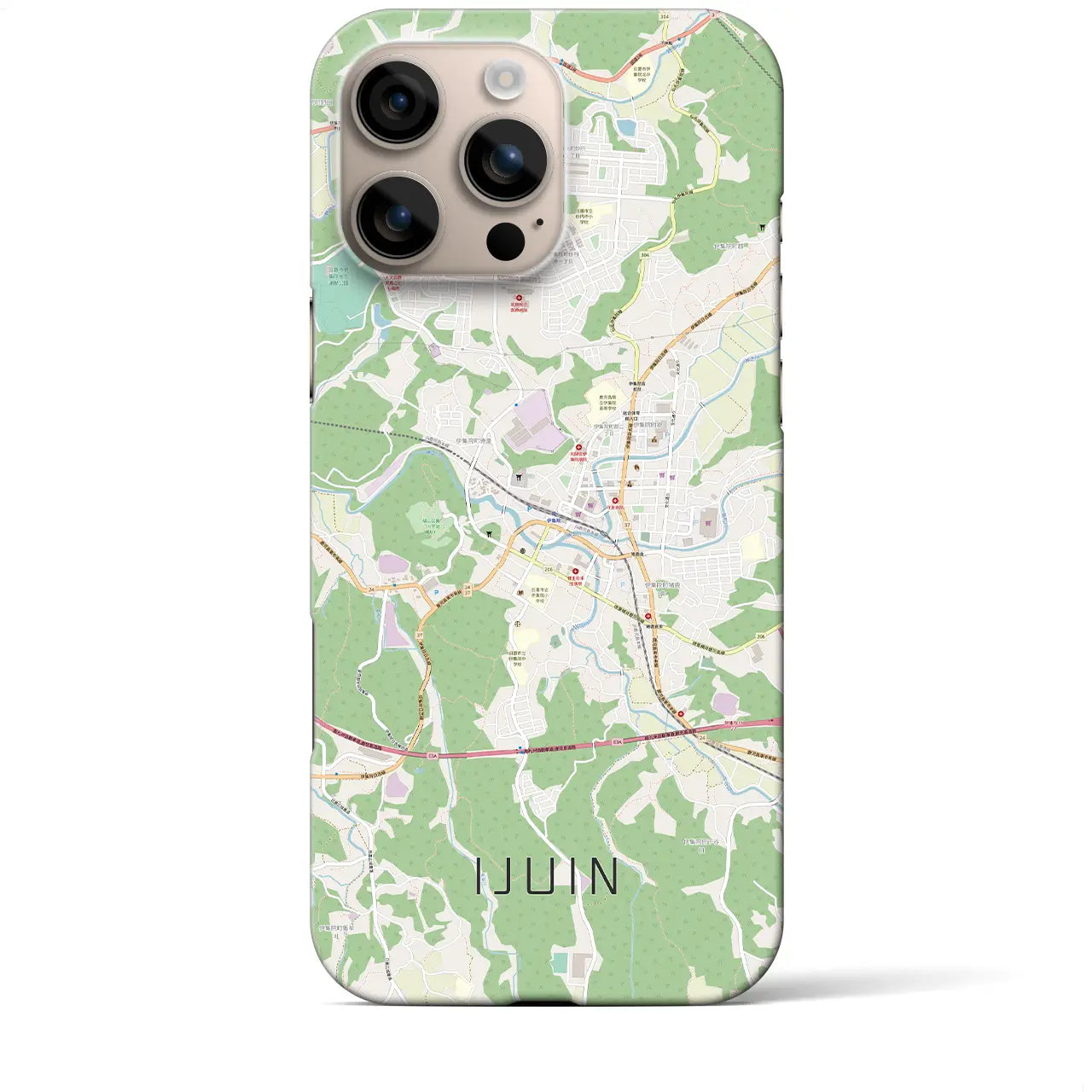 【伊集院(鹿児島県)】地図柄iPhoneケース(バックカバータイプ)