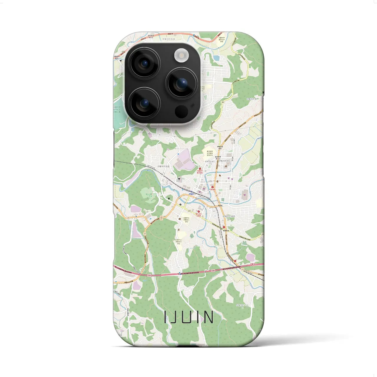 【伊集院(鹿児島県)】地図柄iPhoneケース(バックカバータイプ)