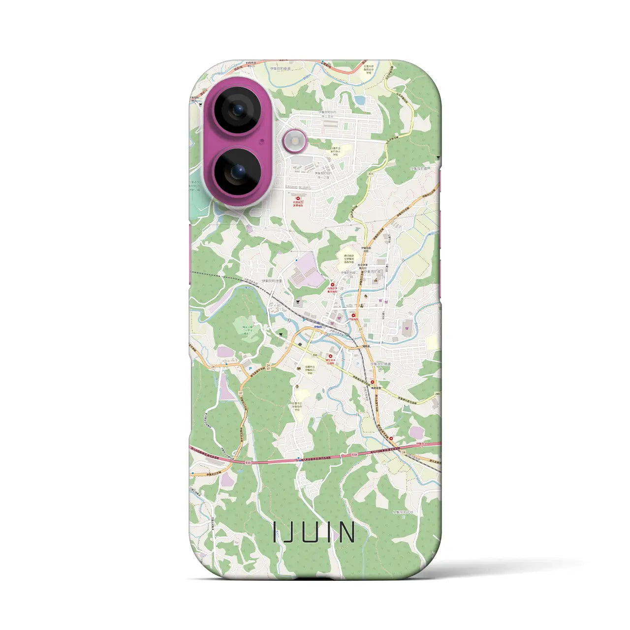 【伊集院(鹿児島県)】地図柄iPhoneケース(バックカバータイプ)