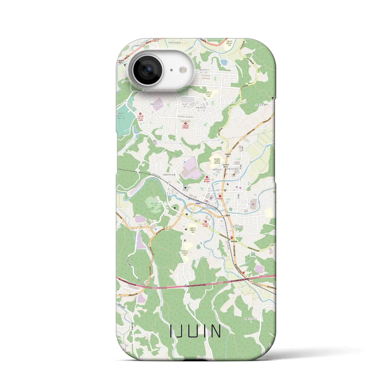 【伊集院(鹿児島県)】地図柄iPhoneケース(バックカバータイプ)