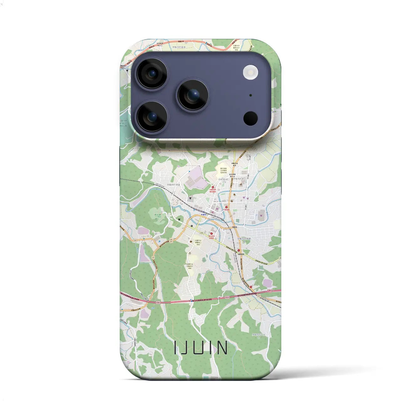 【伊集院(鹿児島県)】地図柄iPhoneケース(バックカバータイプ)