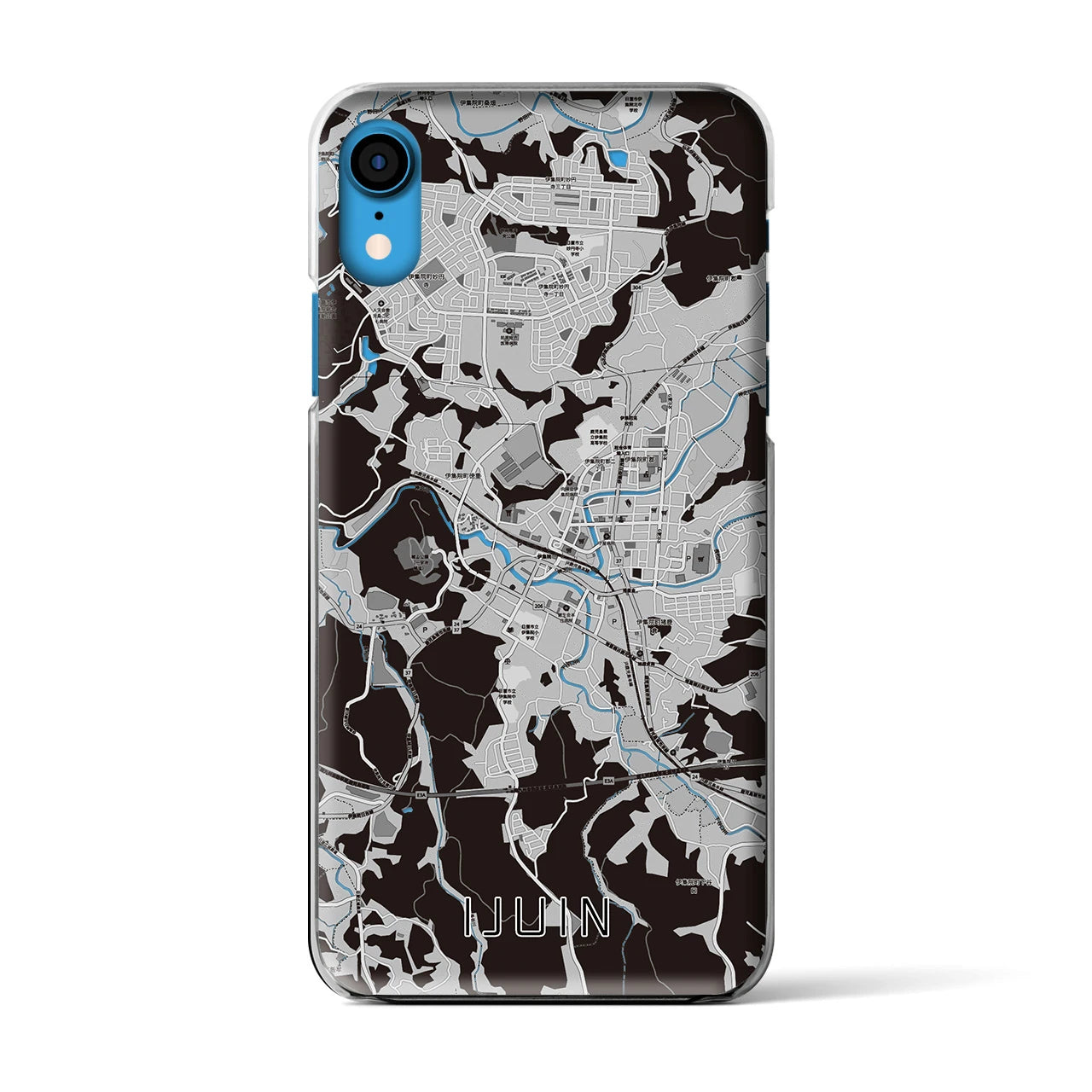 【伊集院(鹿児島県)】地図柄iPhoneケース(クリアタイプ)