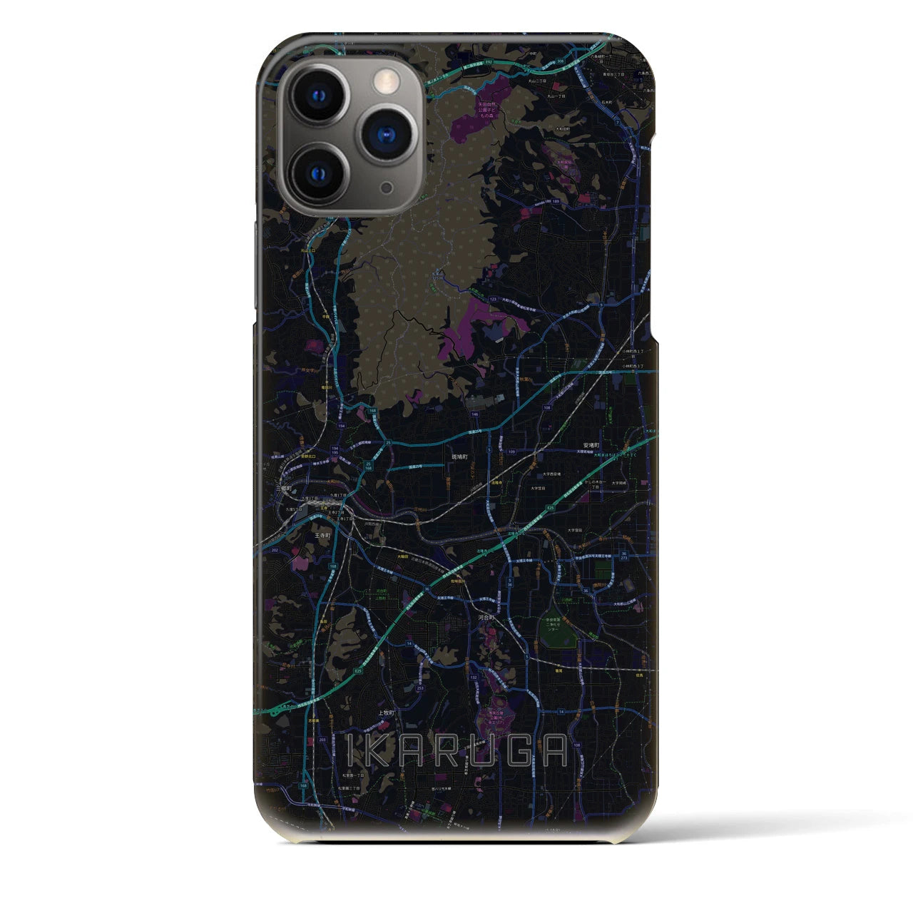 【斑鳩(奈良県)】地図柄iPhoneケース(バックカバータイプ)