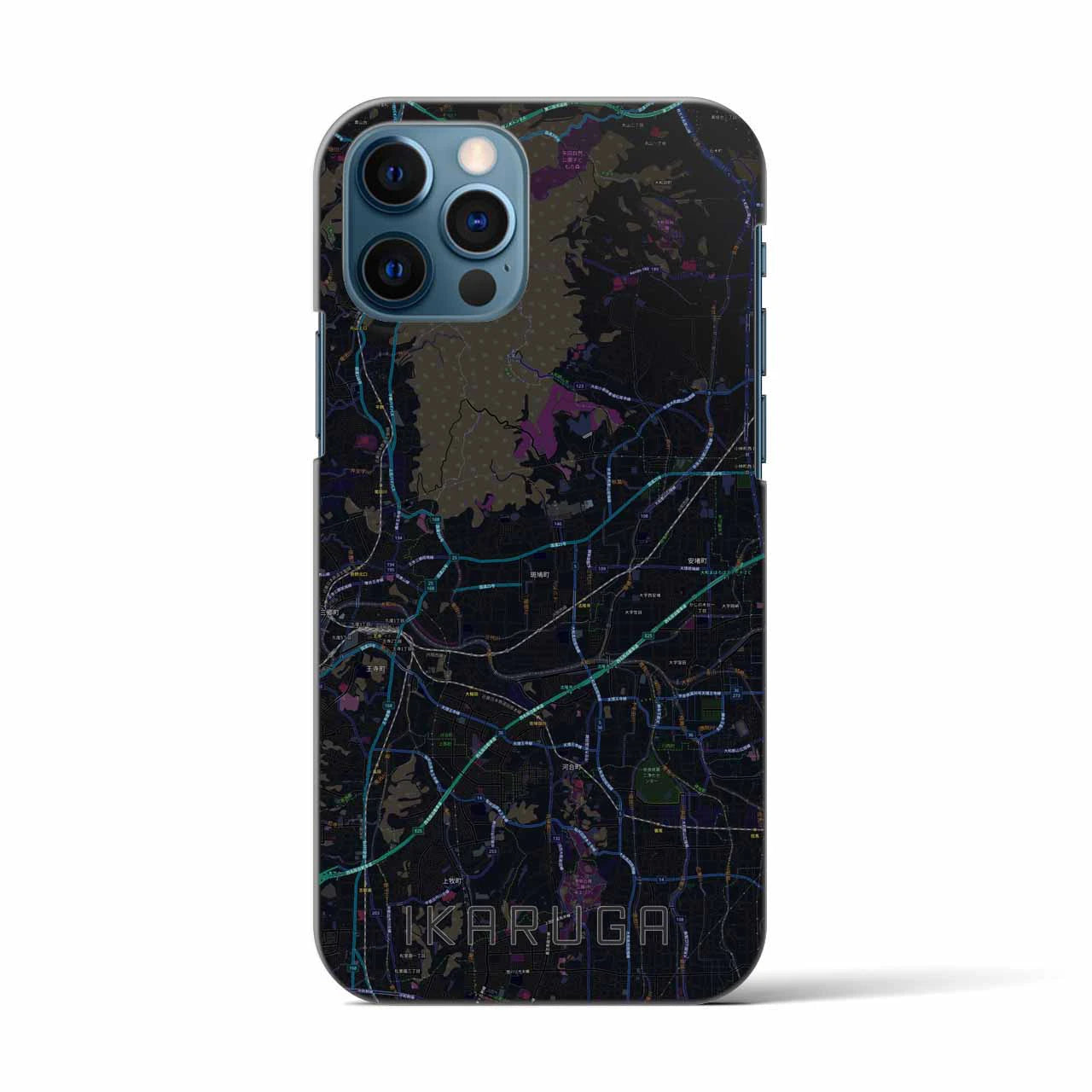 【斑鳩(奈良県)】地図柄iPhoneケース(バックカバータイプ)