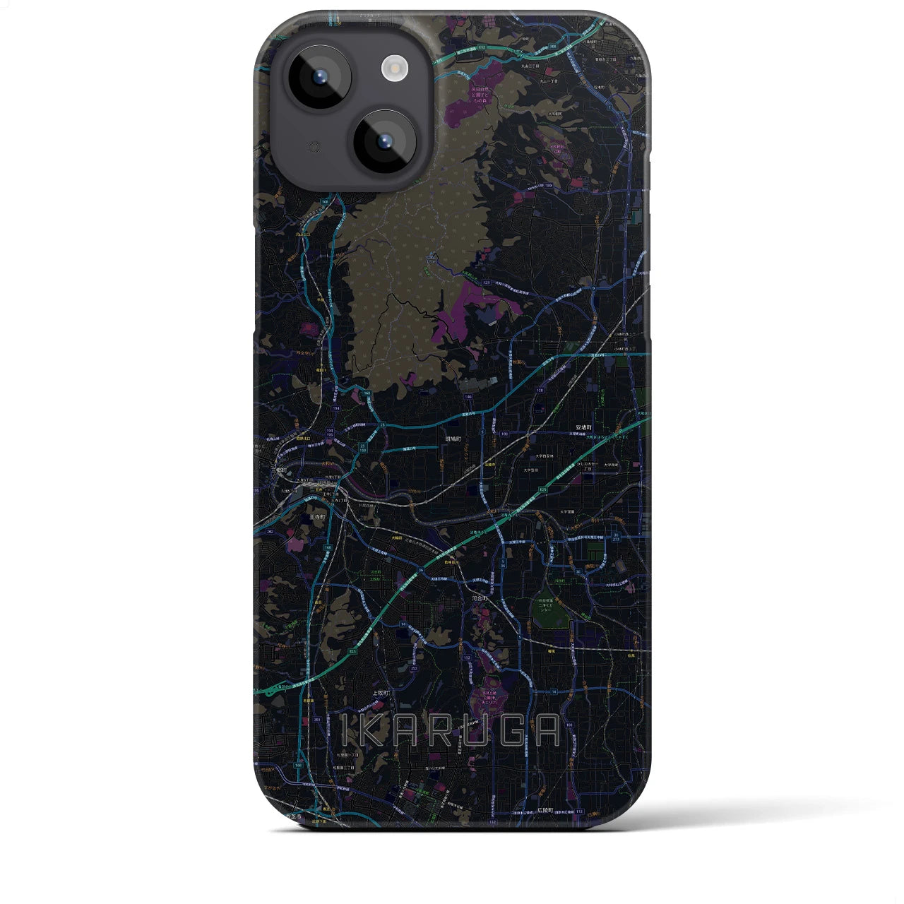 【斑鳩(奈良県)】地図柄iPhoneケース(バックカバータイプ)