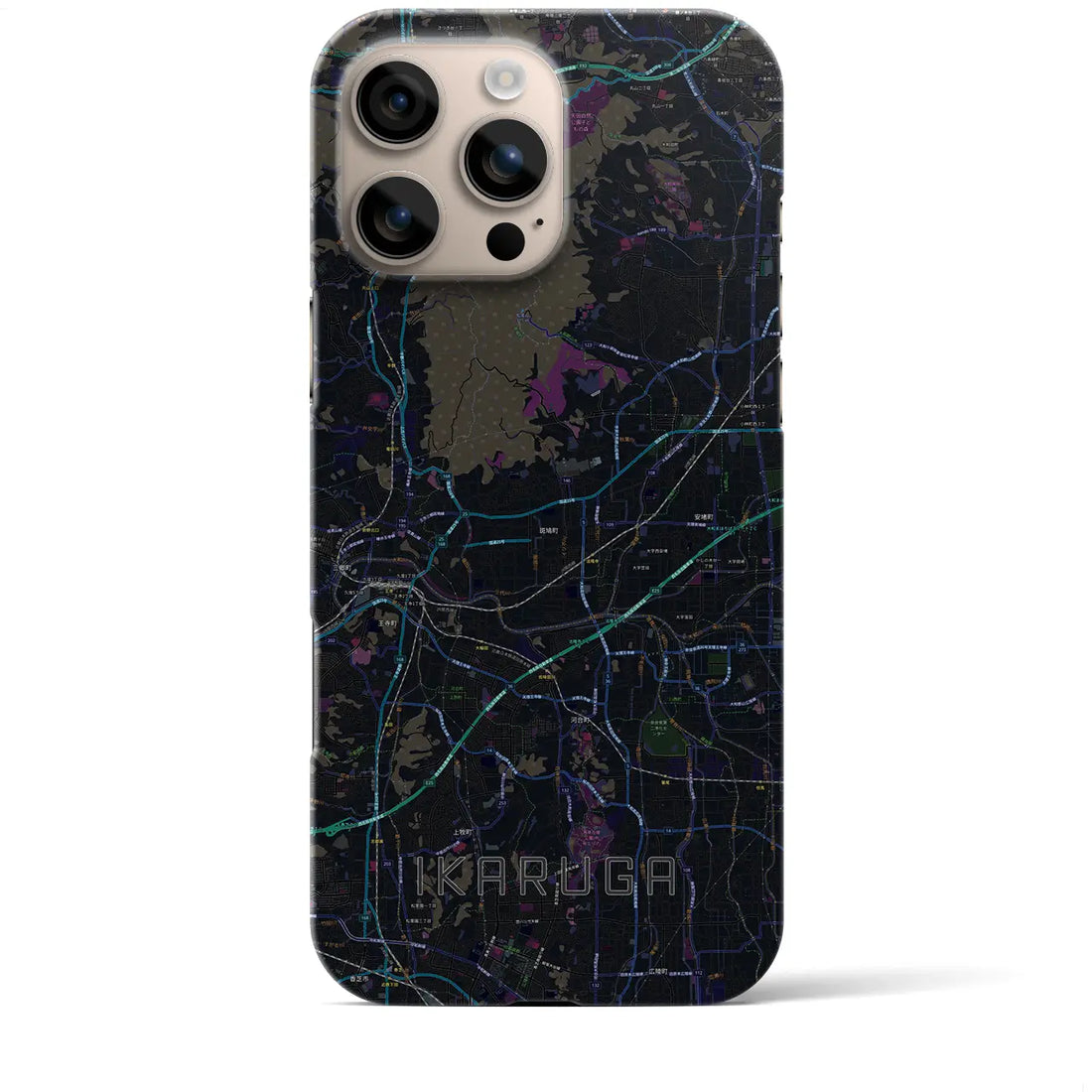 【斑鳩(奈良県)】地図柄iPhoneケース(バックカバータイプ)